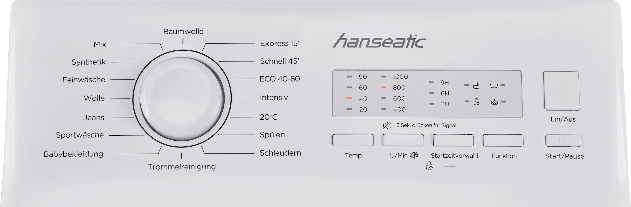 Waschmaschine HTW610D, kaufen Hanseatic Überlaufschutzsystem U/min, Toplader, Mengenautomatik, kg, 1000 6