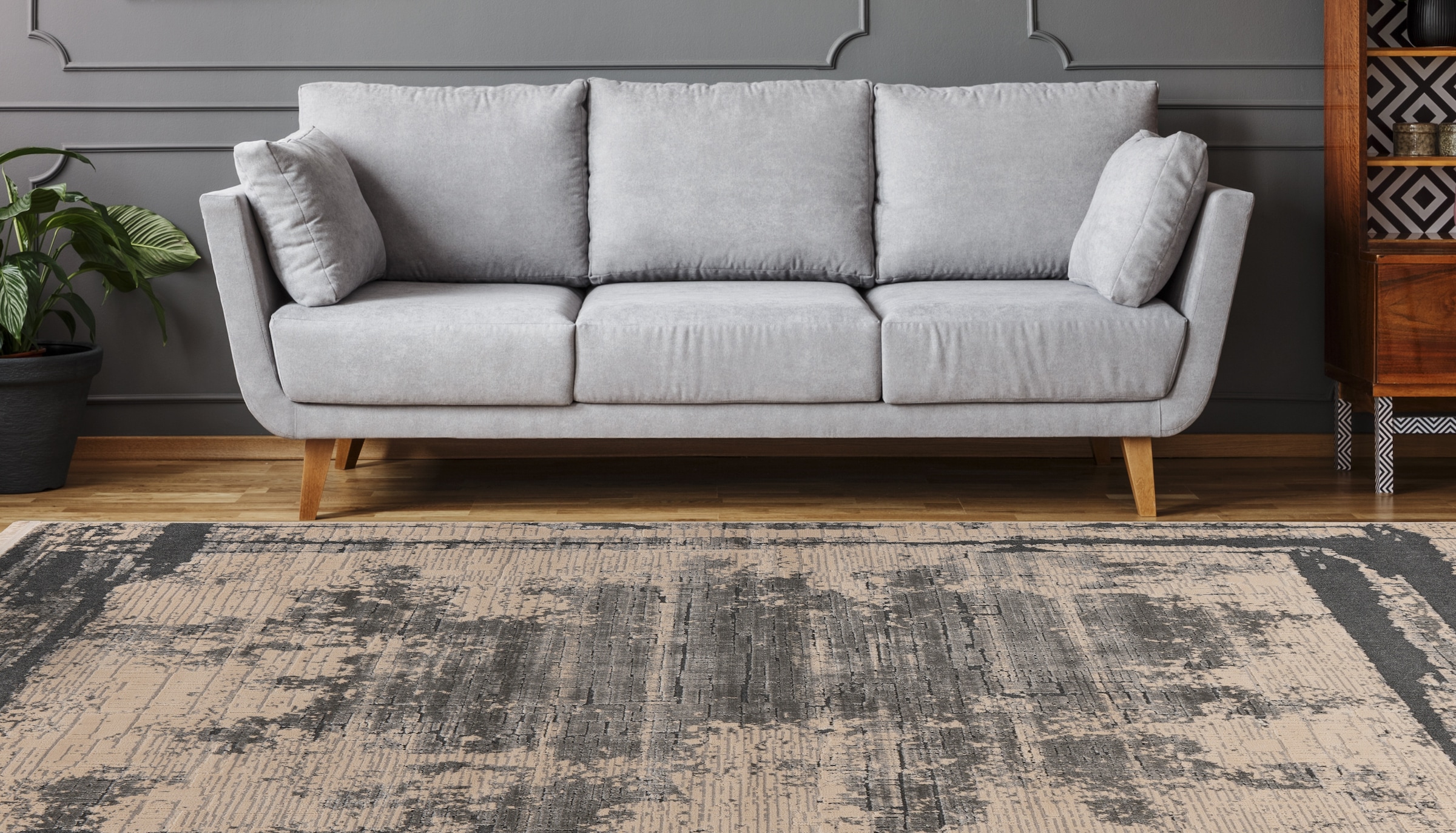 Kayoom Teppich »Adela 225«, rechteckig, 13 mm Höhe, ca. 575.000 Points/qm, günstig online kaufen