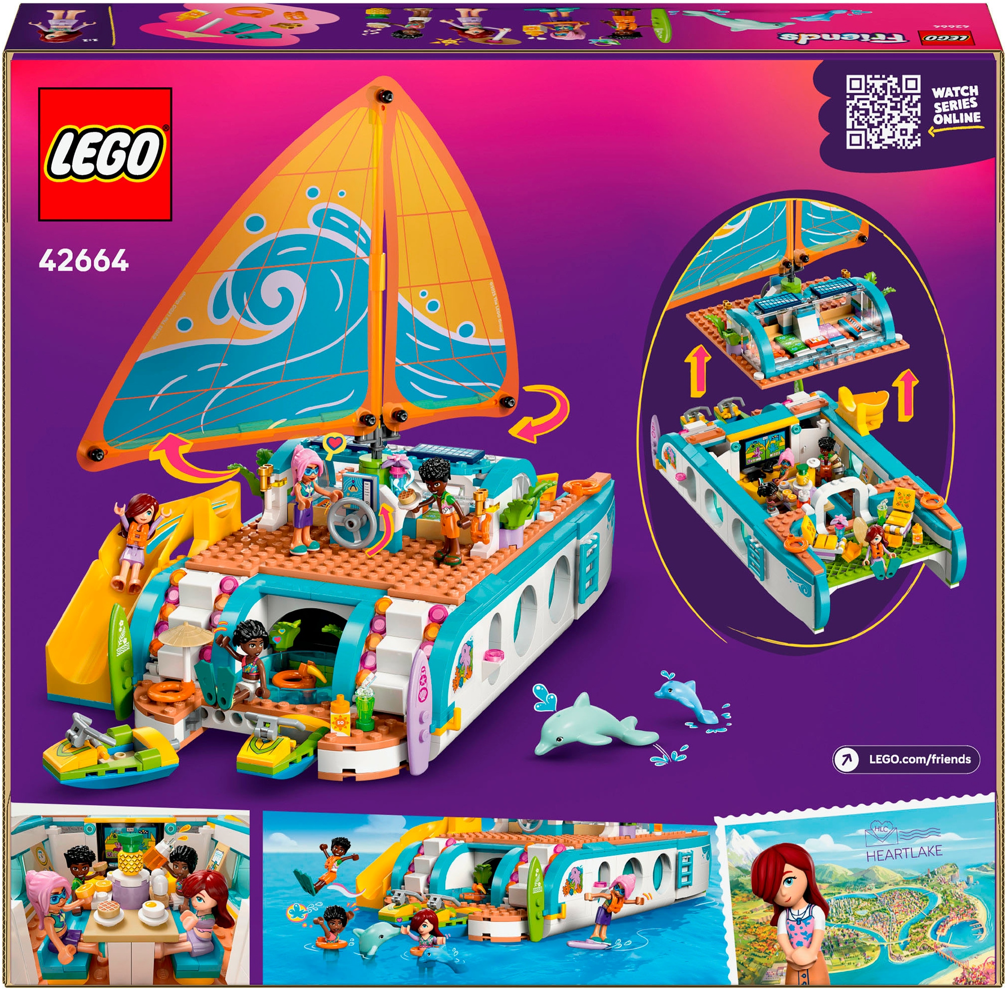 LEGO® Konstruktionsspielsteine »Segelabenteuer (42664), LEGO Friends«, (685 St.), Made in Europe