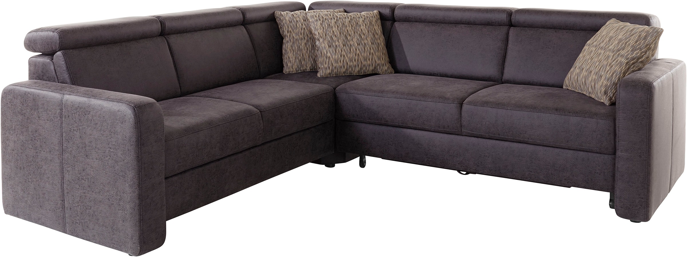 sit&more Ecksofa »Bologna L-Form«, Kopfteilverstellung, wahlweise mit Bettfunktion und Schubkasten