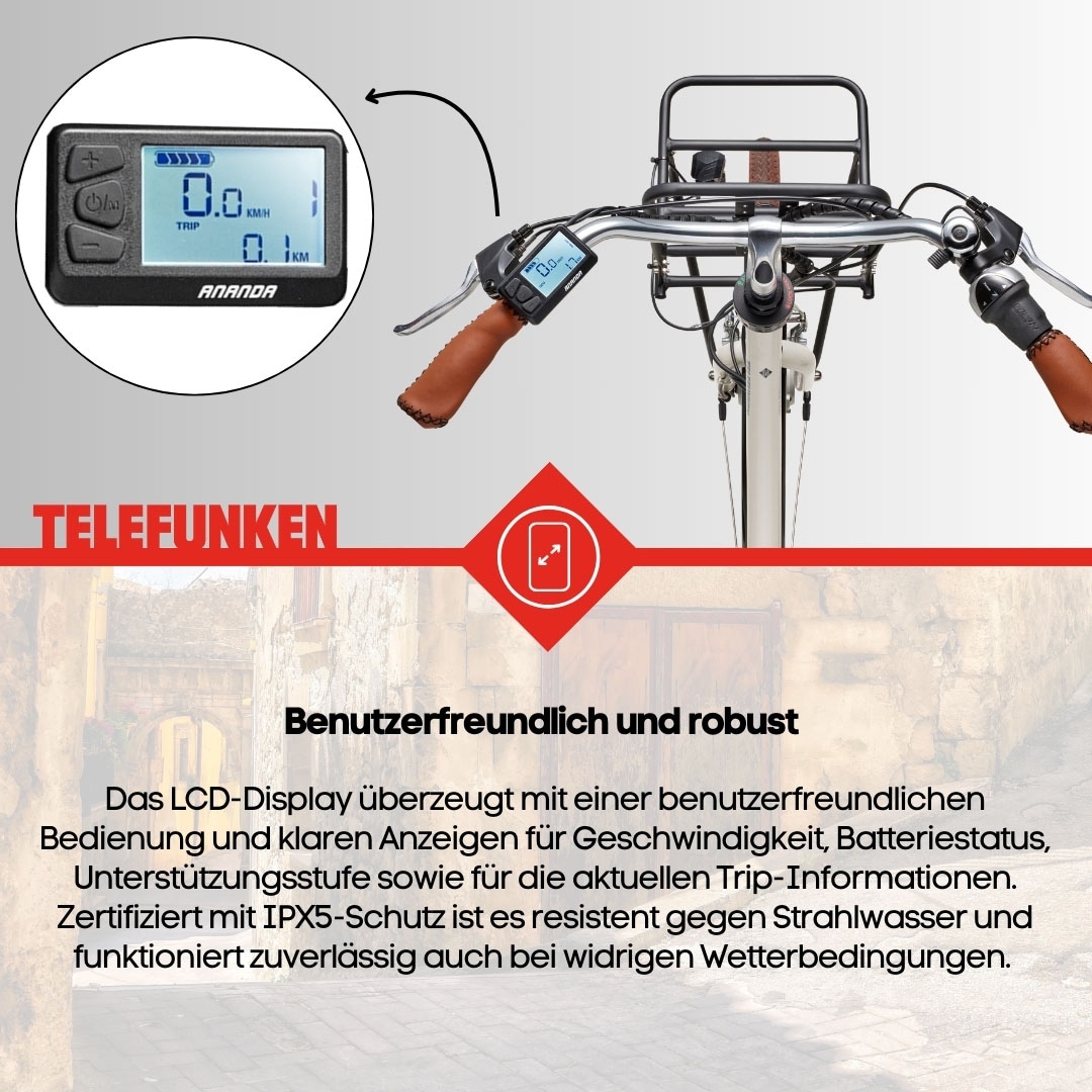 Telefunken E-Bike »Multitalent RT540«, 7 Gang, Shimano, Nexus, Frontmotor 250 W, Pedelec, Elektrofahrrad für Damen u. Herren