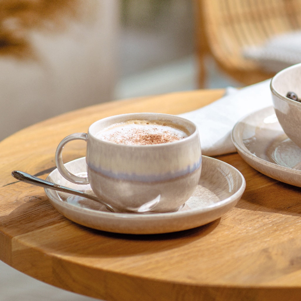 like. by Villeroy & Boch Tasse »Kaffeetassen mit Untertassen Perlemor Sand 190 ml 6er Set beige«