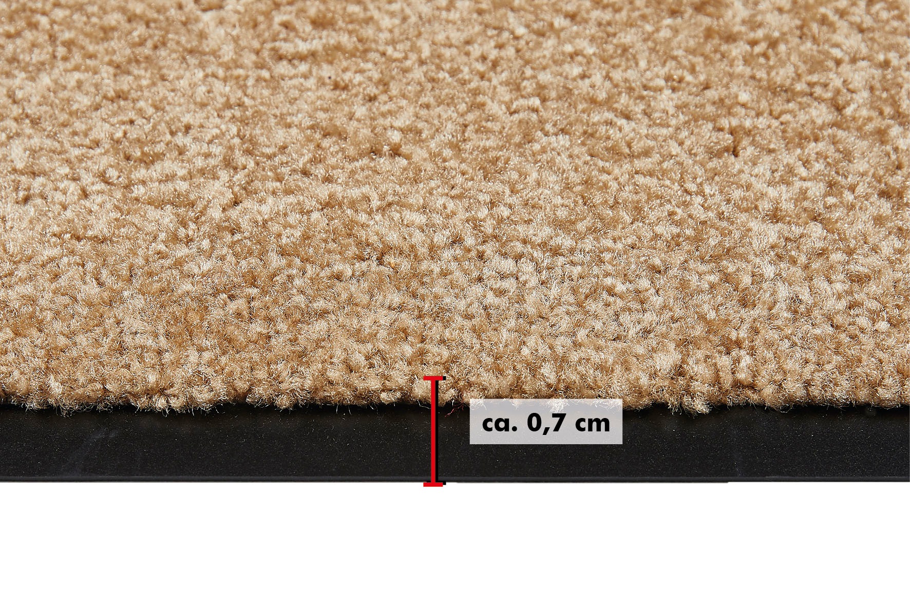 Andiamo Fußmatte »Super Wash & Clean, Made in Belgium«, rechteckig, 7 mm Höhe, Schmutzfangmatte, Uni Farben, rutschhemmend, waschbar