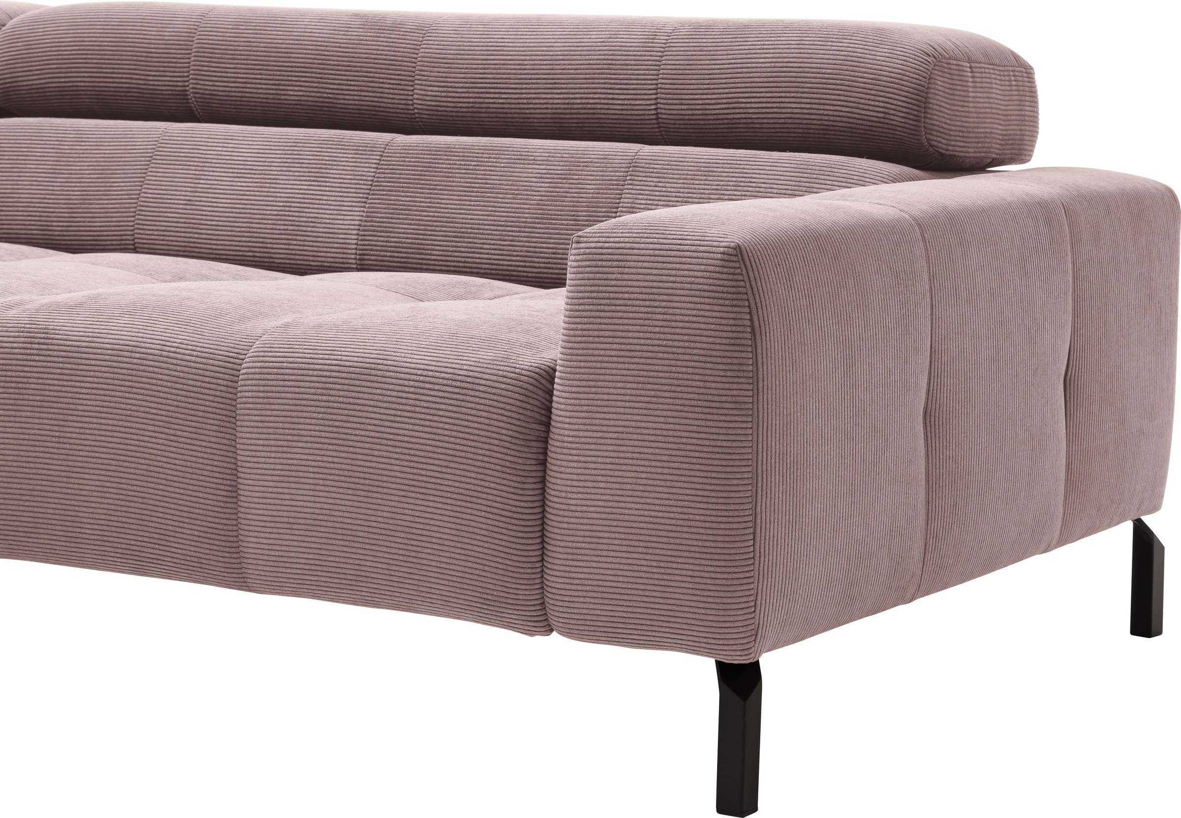 Places of Style Ecksofa »Cleveland, L-Form, incl. Kopfteilverstellung, Breite 276 cm«, wahlweise elektrischer Sitzvorzug