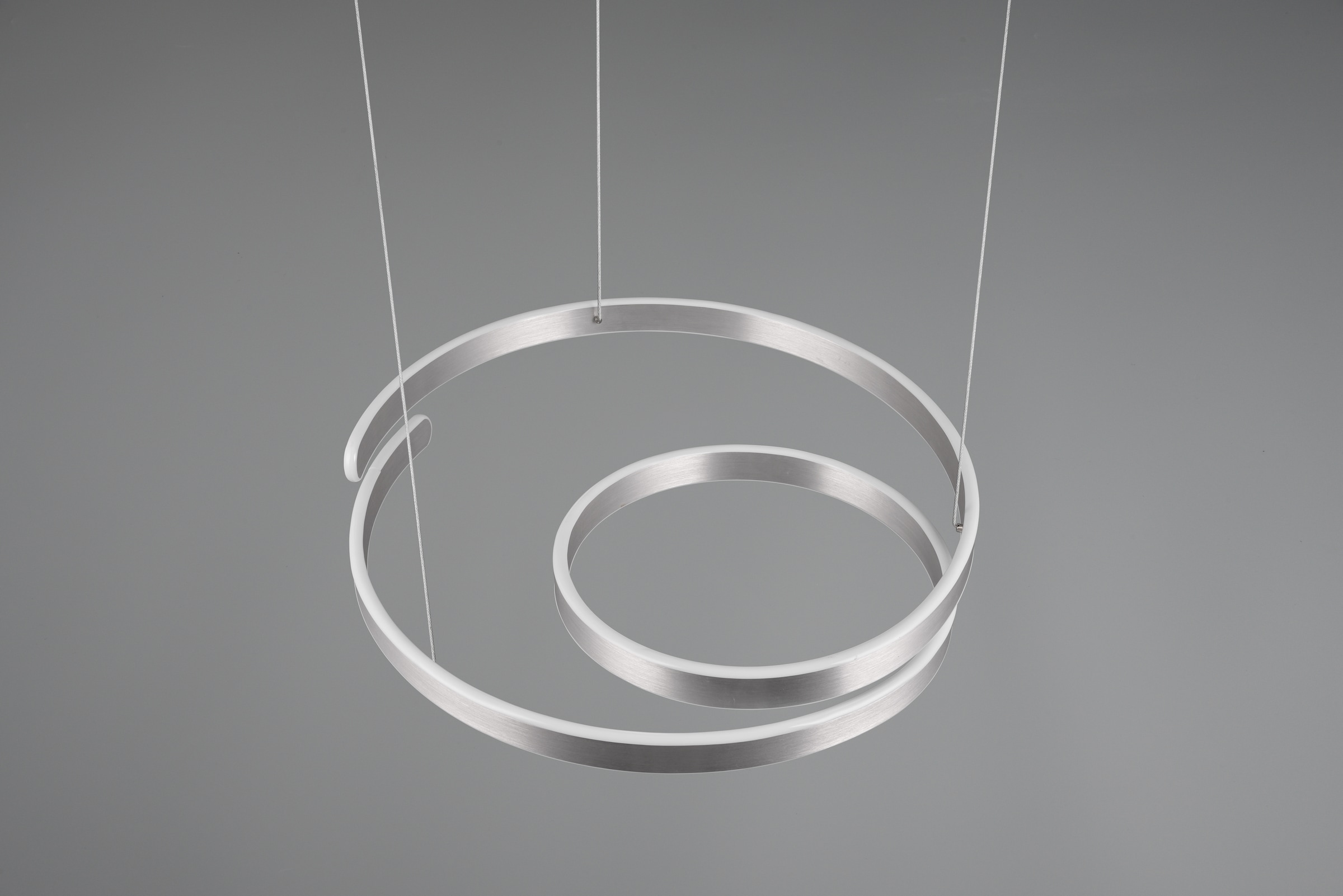 TRIO Leuchten LED Pendelleuchte »MARNIE, spiralförmige LED Hängelampe indirektes Licht warmweiß 3000K«, 1 flammig, Leuchtmittel LED-Board | LED fest integriert, 8000 Lumen höhenverstellbar 3 Stufen dimmbar Hängeleuchte Esszimmer