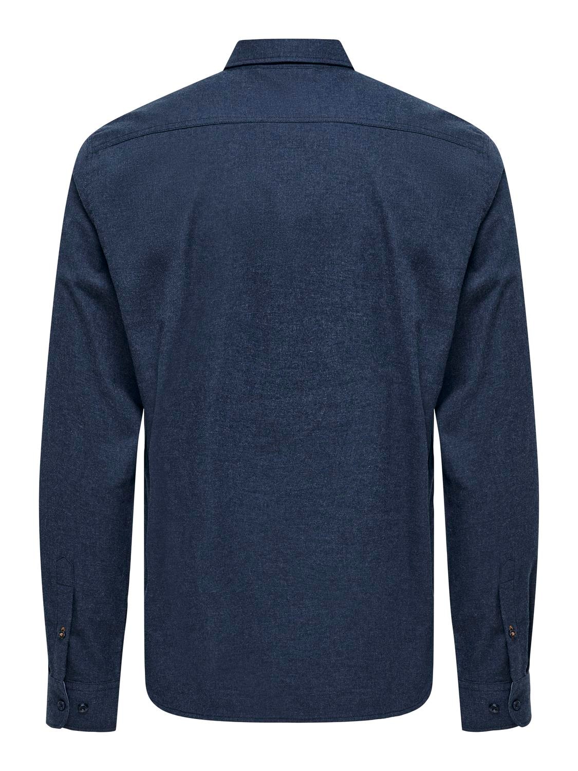 ONLY & SONS Langarmhemd »ONSROAD LIFE REG MELANGE LS SHIRT NOOS«