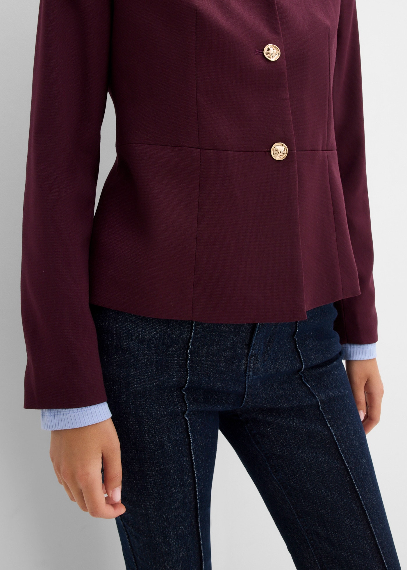 bonprix Jackenblazer mit Kelchkragen, bequeme Passform