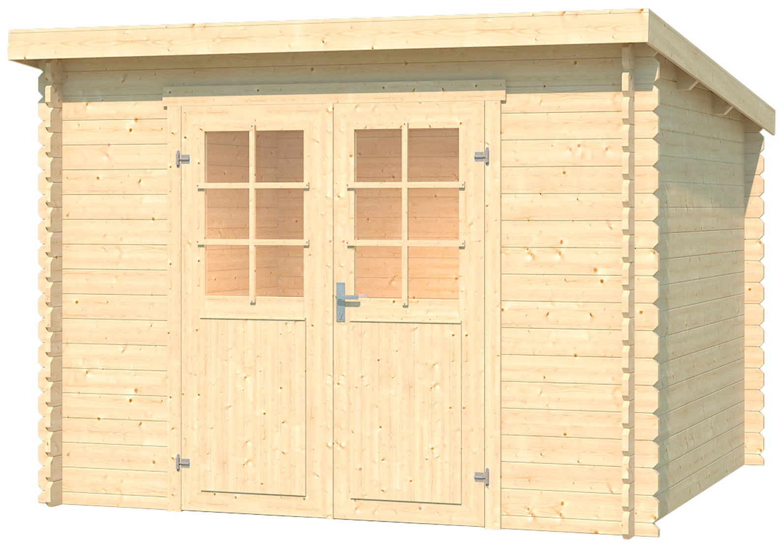 LASITA MAJA Gartenhaus »San Jose 230«, Blochbohlenhaus 28mm, Fundamentmass 2750x2300, Naturbelassen