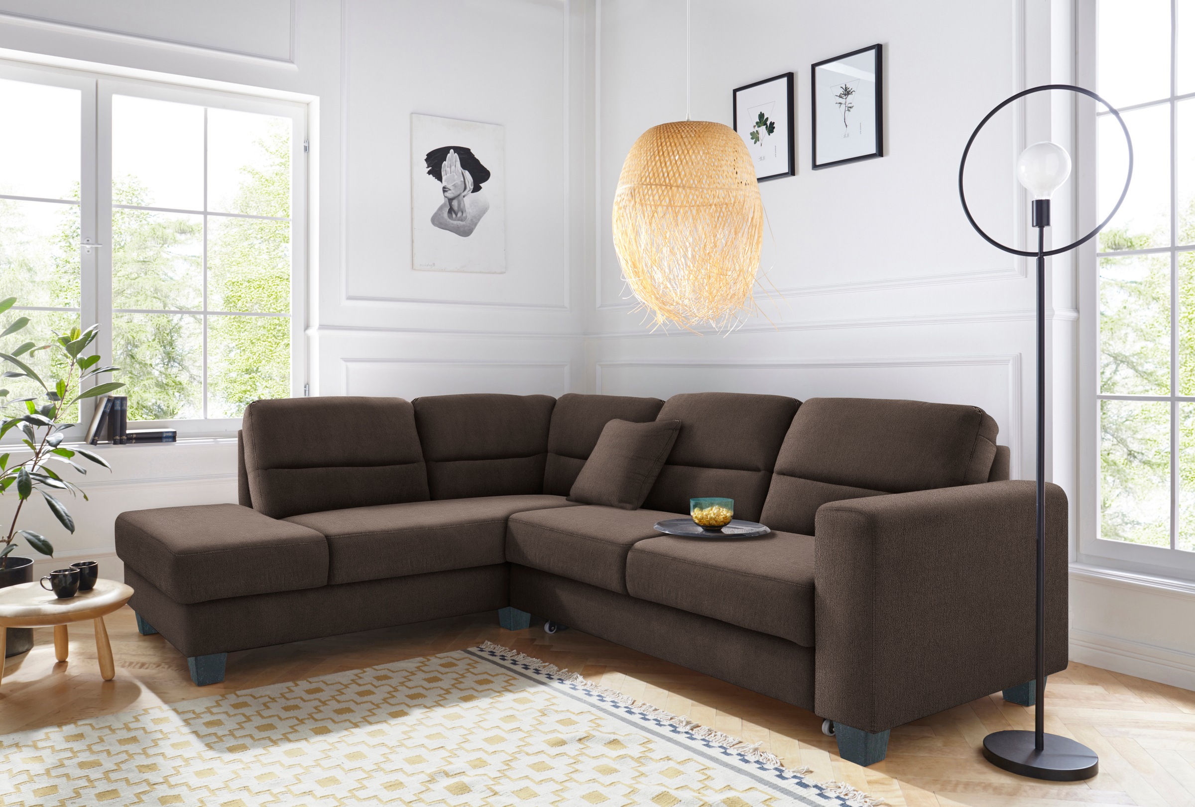 TRENDMANUFAKTUR Ecksofa »Chamber, L-Form«, inklusive einer Kopfstütze, wahlweise mit Schlaffunktion