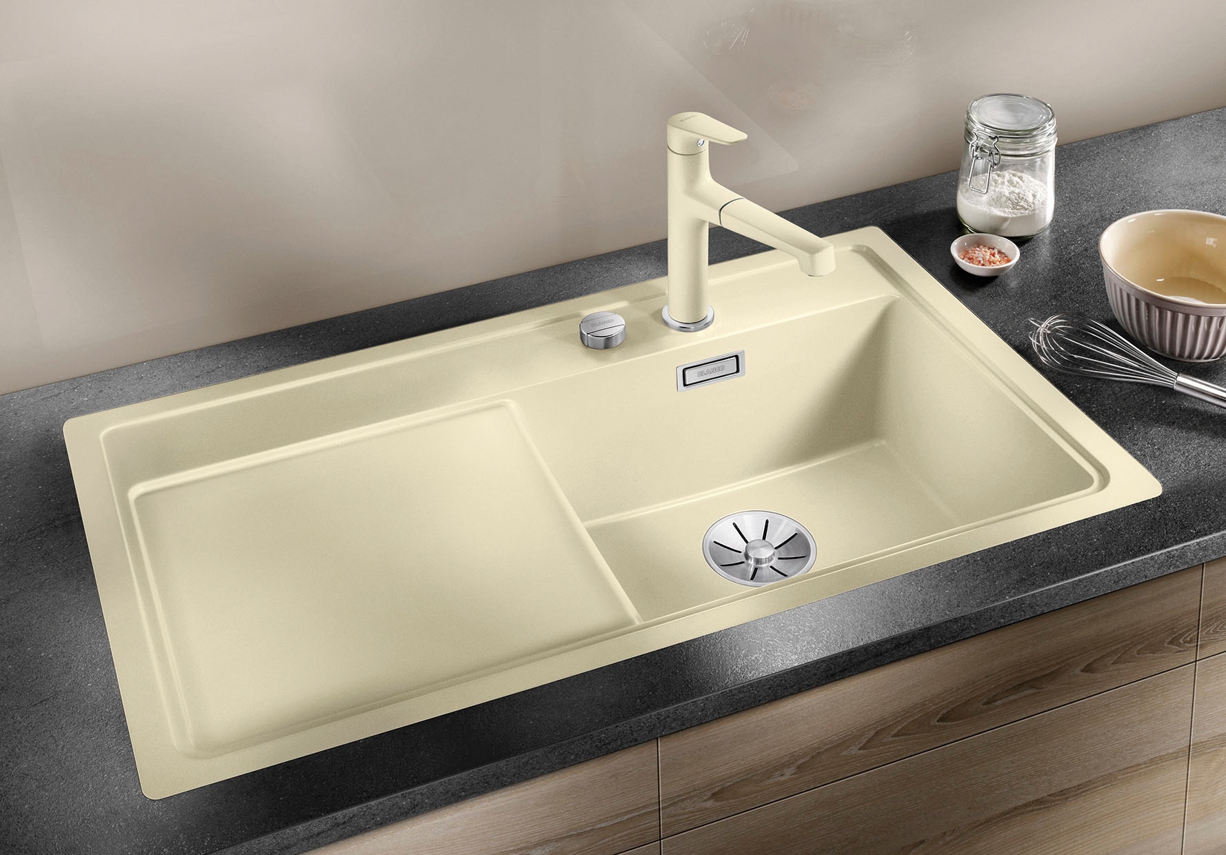 Blanco Küchenspüle »ZENAR 5 S-F« Set,  Mit Ablauffernbedienung