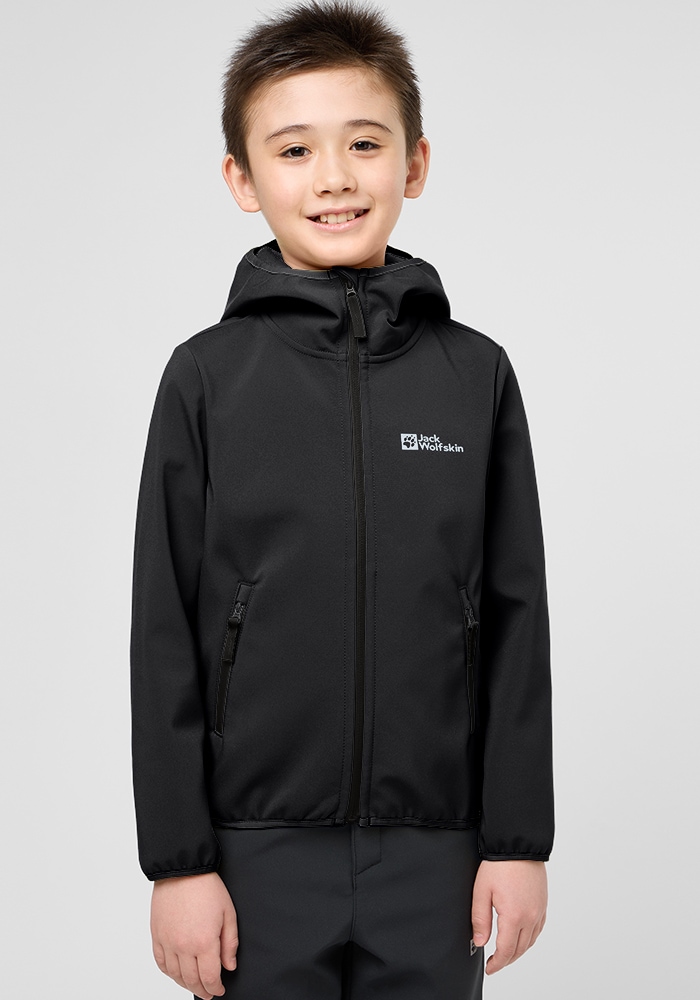 Jack Wolfskin Softshelljacke »FOURWINDS JACKET KIDS«, mit Kapuze