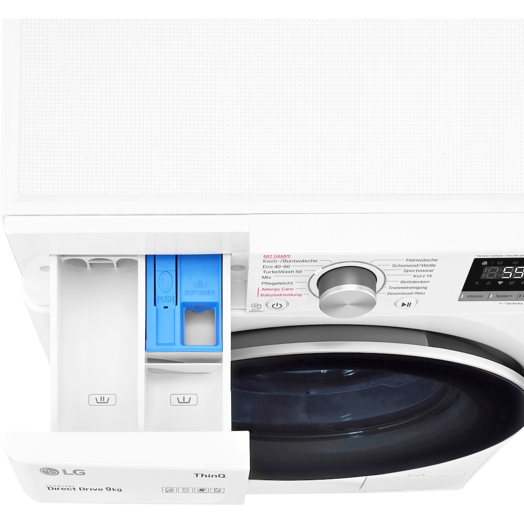 LG Waschmaschine »F4WV509S1«, F4WV509S1, 9 kg, 1400 U/min, Steam: Tiefenreinigung mit Dampf