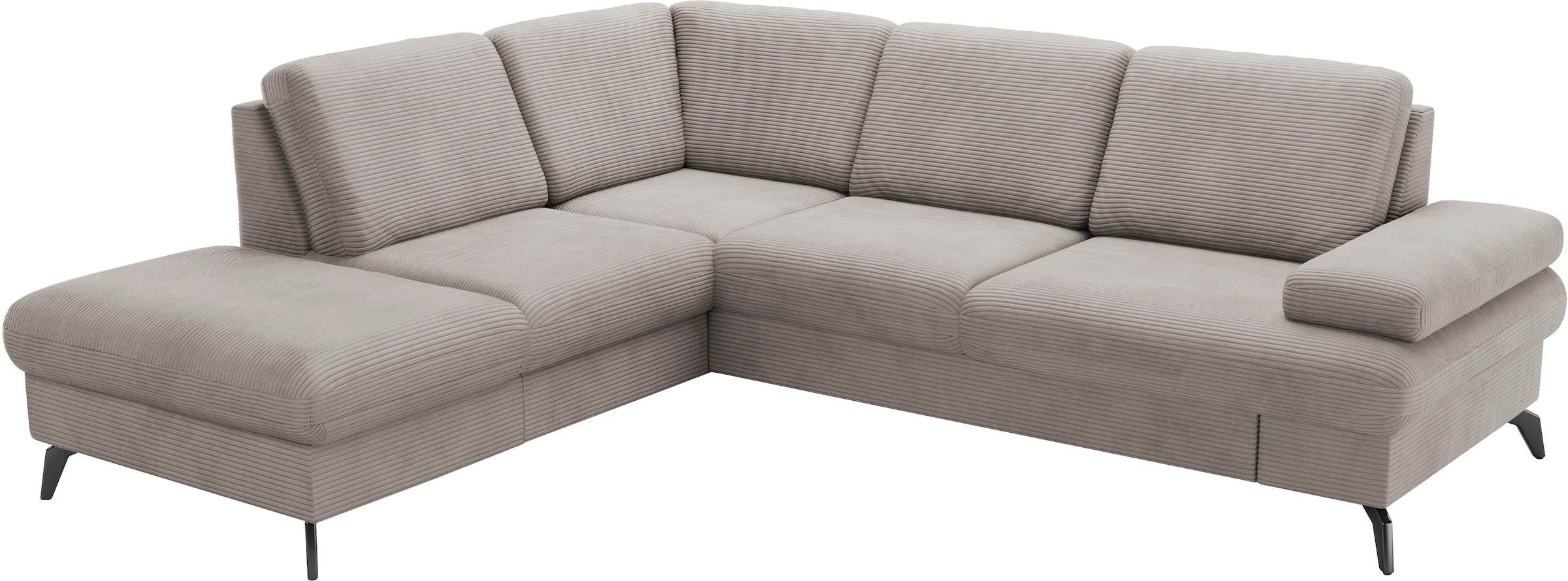 sit&more Ecksofa »Morris Jubi L-Form, B: 238 cm«, mit Armteilfunktion & 1 Zierkissen, optional Bettfunktion