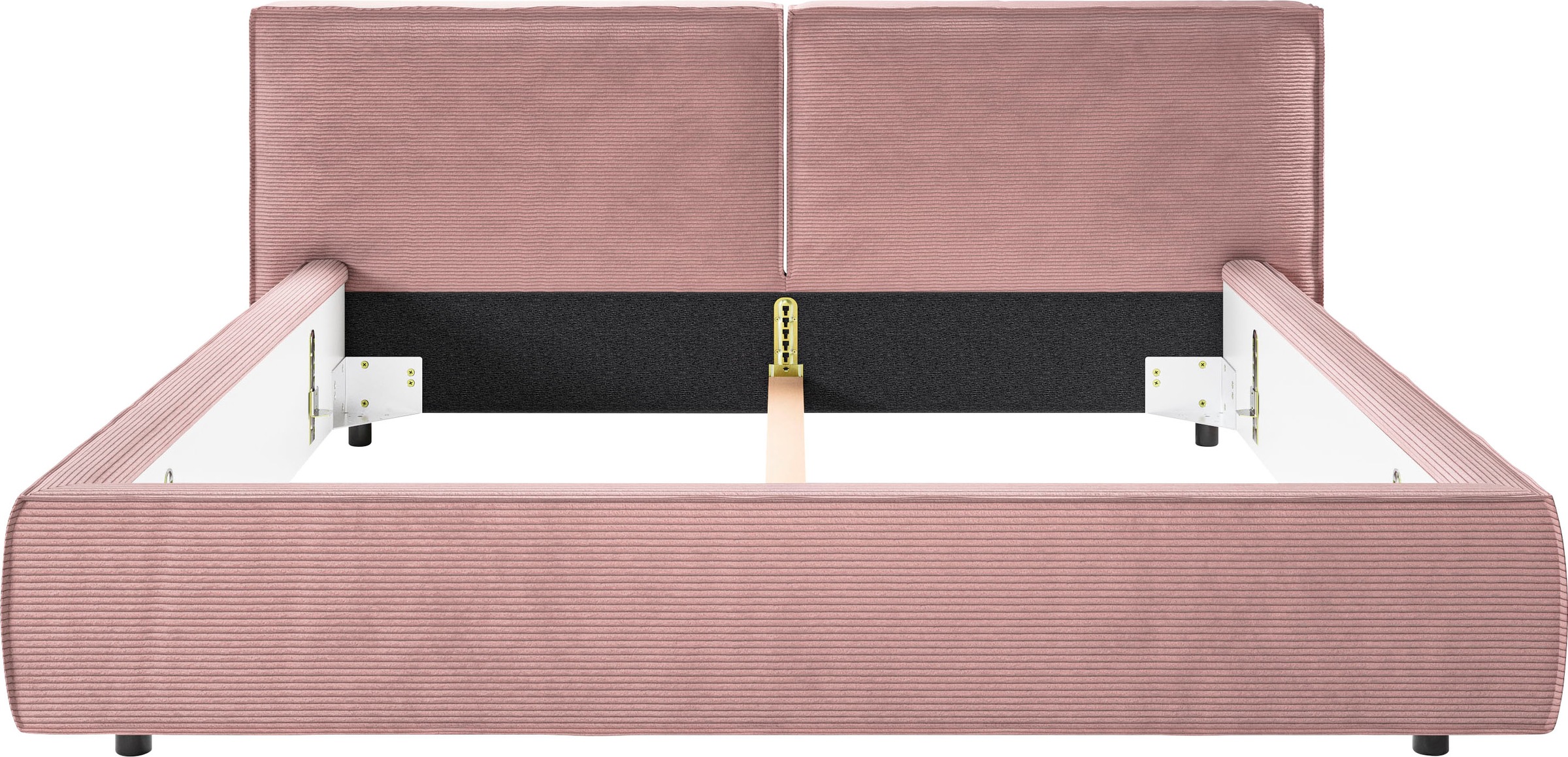 Home affaire Polsterbett »Adrina mit Biesenoptik, Feincord und Luxus-Microfaser« bis 280kg, auch in Überlänge 220 cm, 4 Breiten bis 200cm