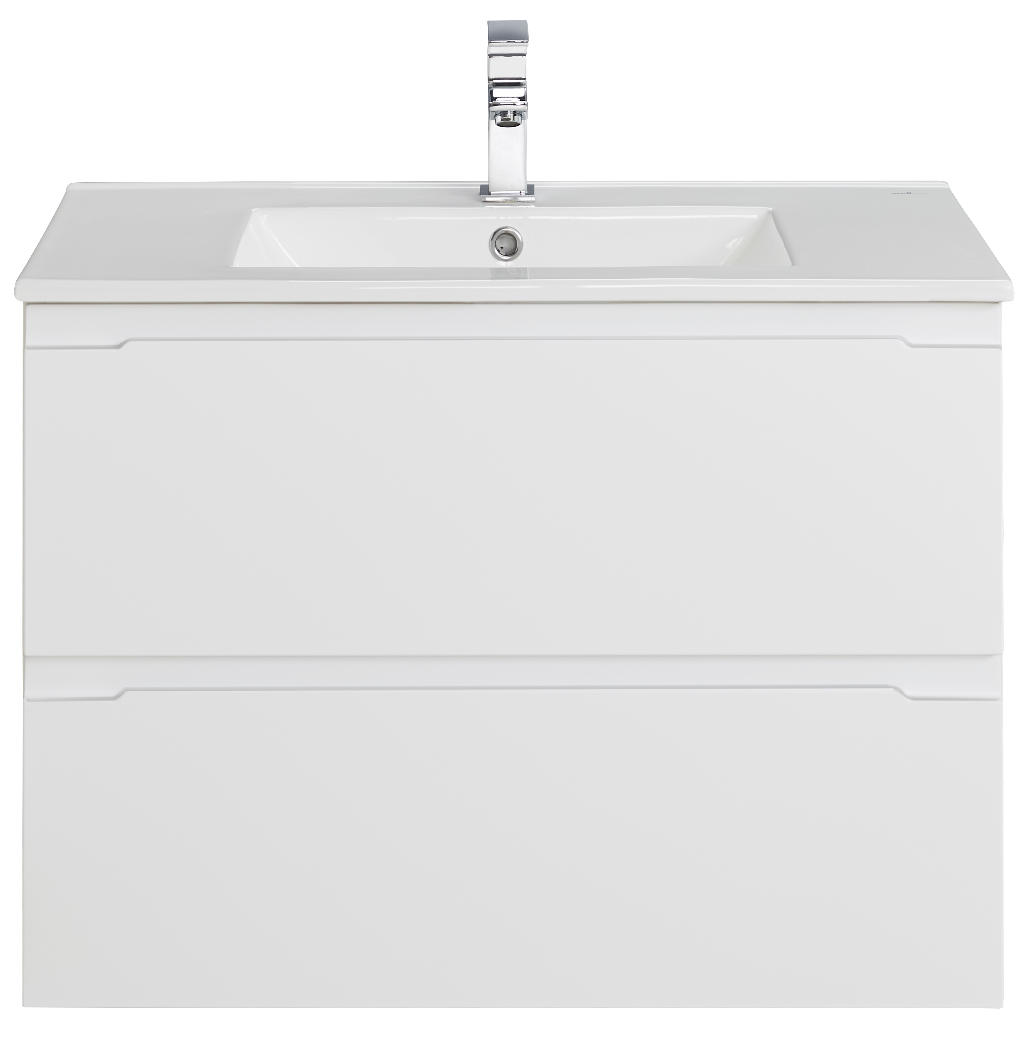 Waschtisch „Star“, Badmöbel inkl. Waschbecken, Breite 80 cm, weiß + weiß