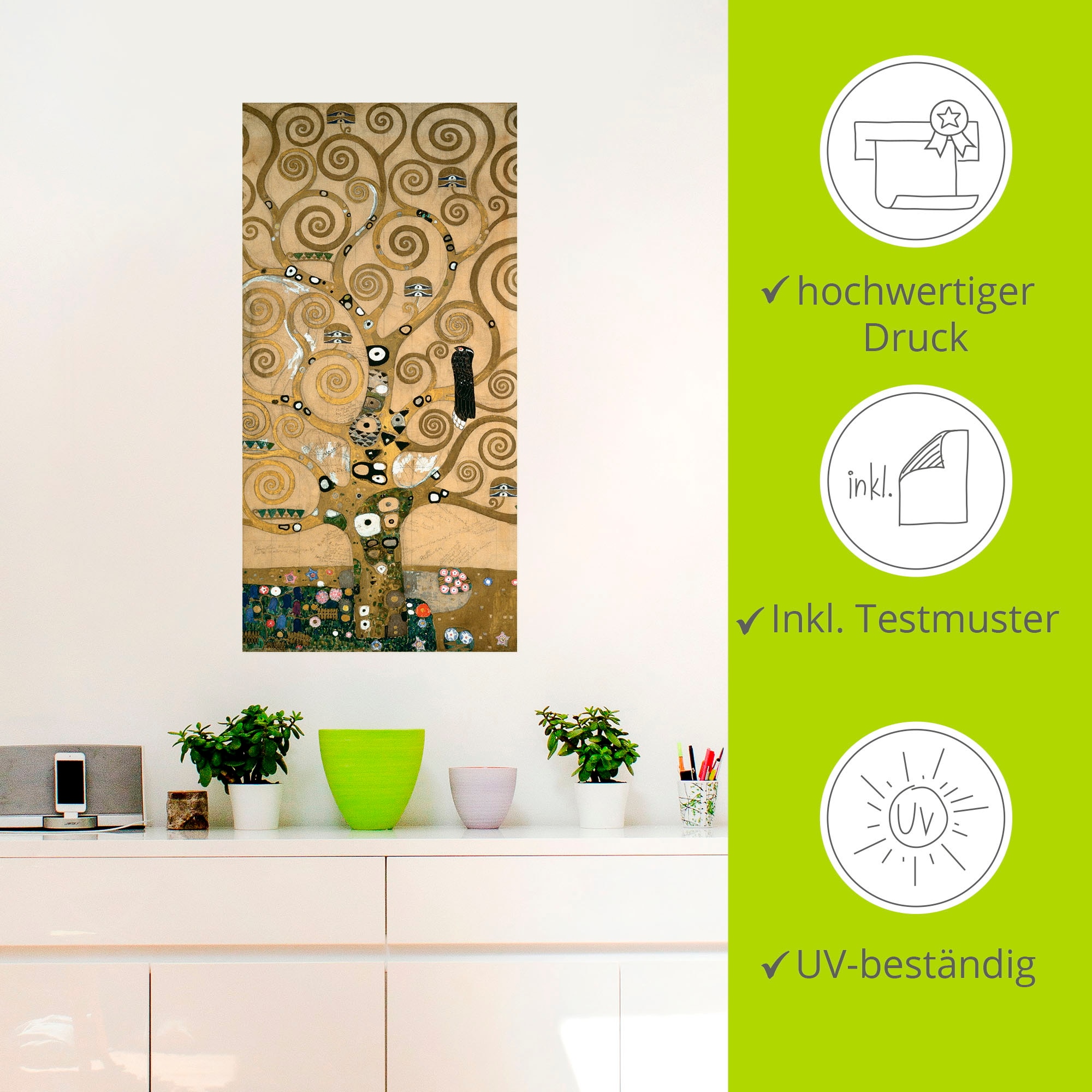 Artland Wandbild »Lebensbaum. Detail, Werkvorlage«, Bäume, (1 St.), als Leinwandbild, Poster, Wandaufkleber in verschied. Größen