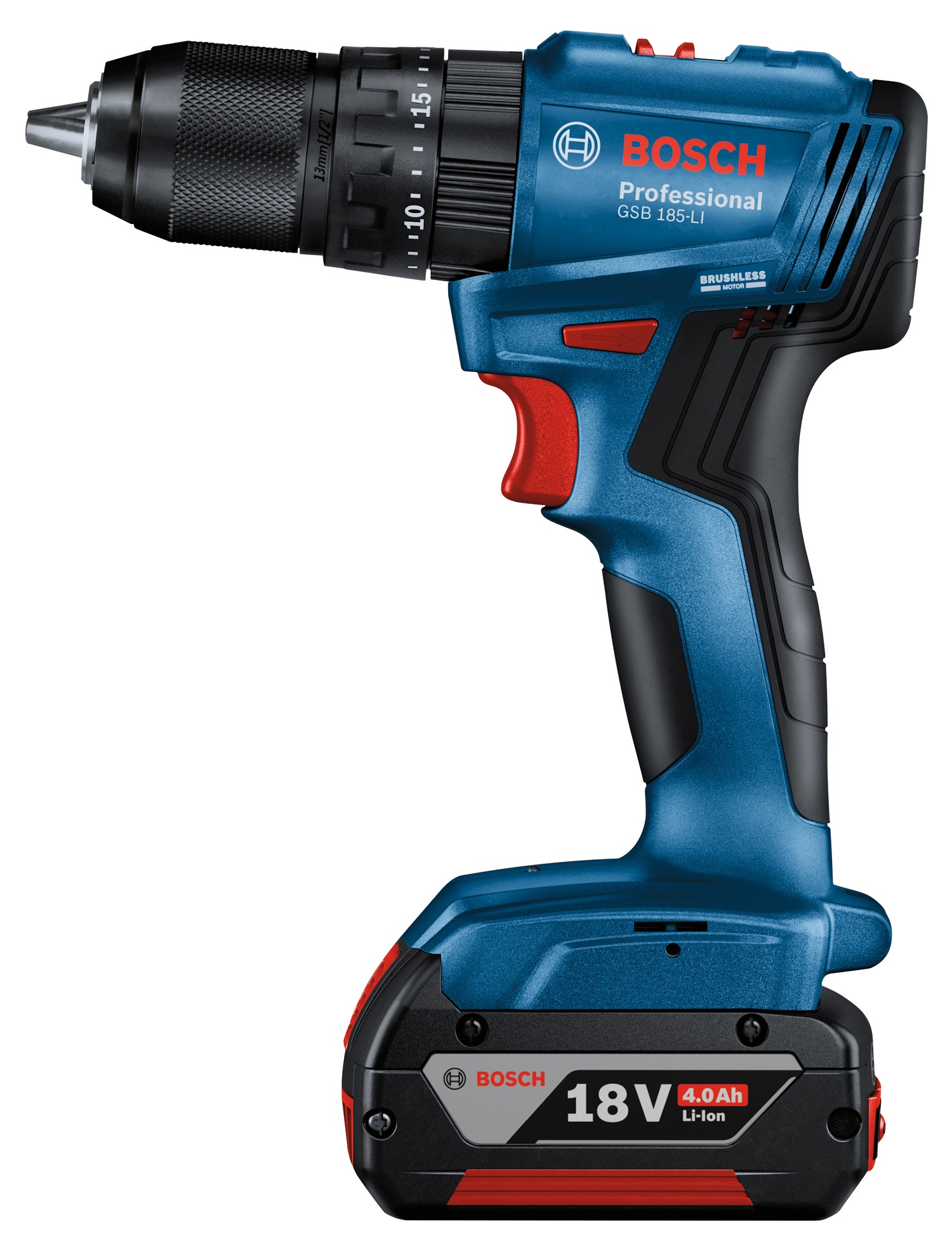 Bosch Professional Akku-Schlagbohrmaschine »»GSB 18V-45««, Inkl. 2x Akkus 3,0Ah und Schnellladegerät GAL 18V-40, in L-BOXX