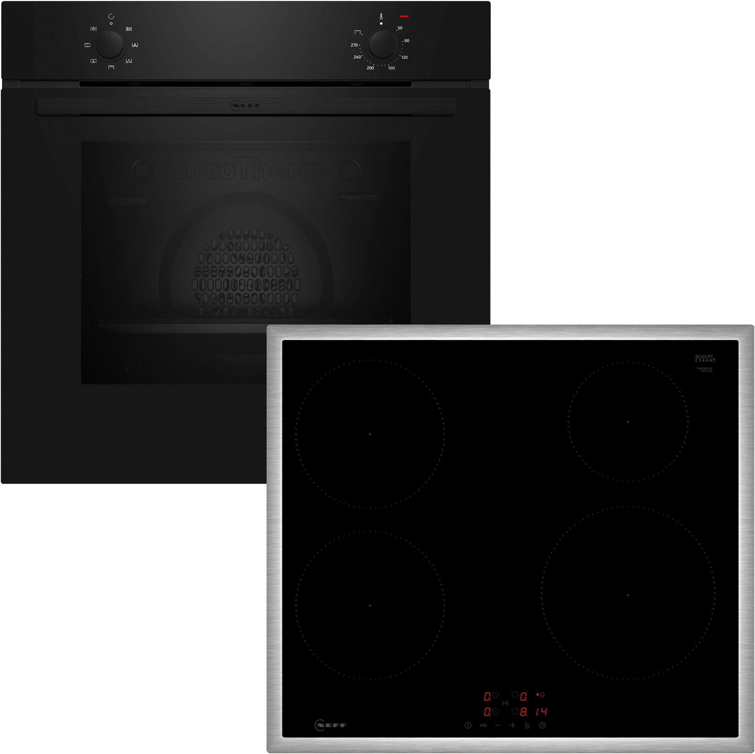 Backofen-Set N 30/N 50 »B1DCA0AK0«, mit Teleskopauszug nachrüstbar