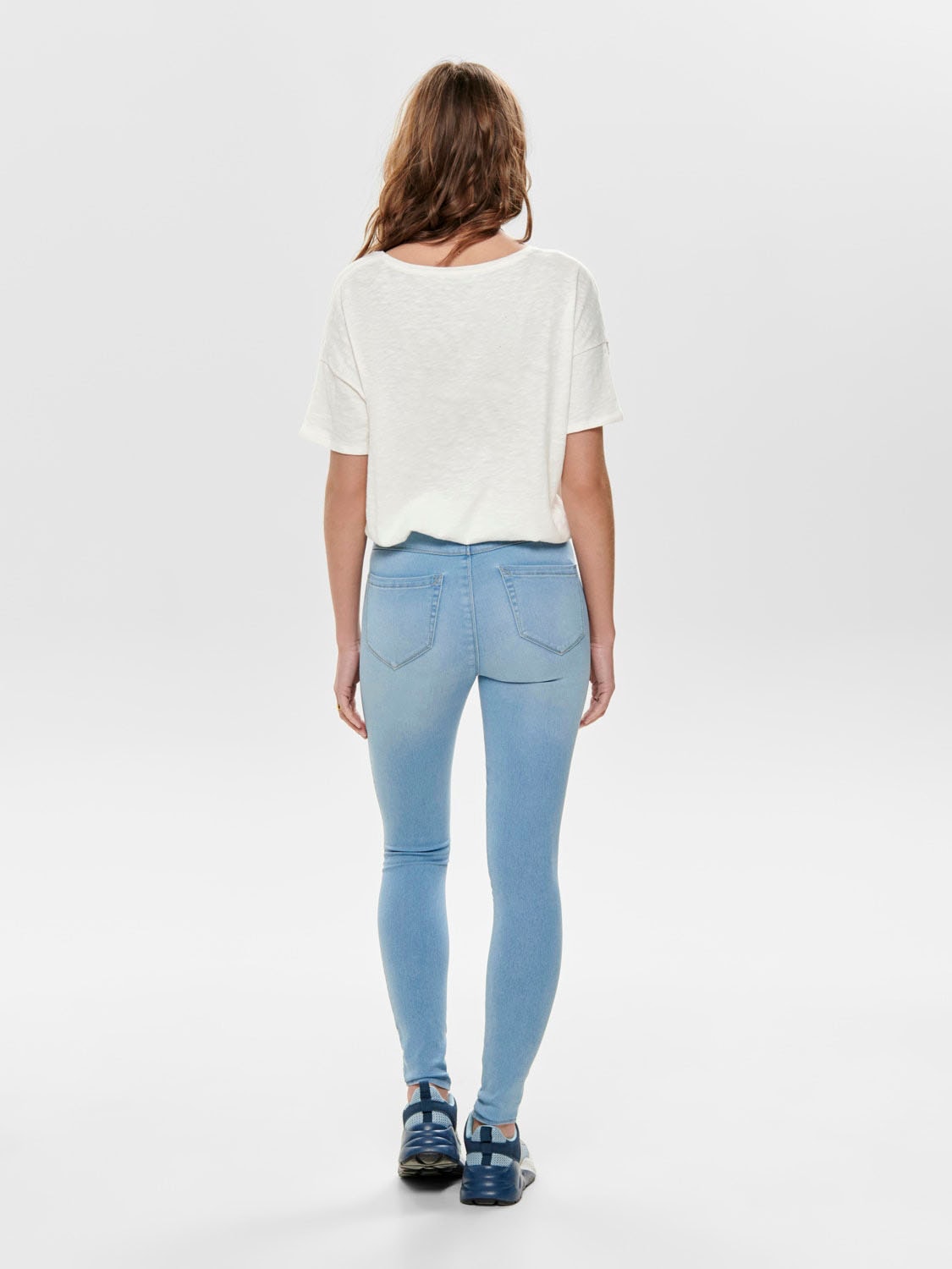ONLY High-waist-Jeans »ONLROYAL – Skinny-Jeans mit hoher Taille und Abriebeffekt«, skinny fit, casual, Denim, Baumwollmischung, Eingrifftaschen