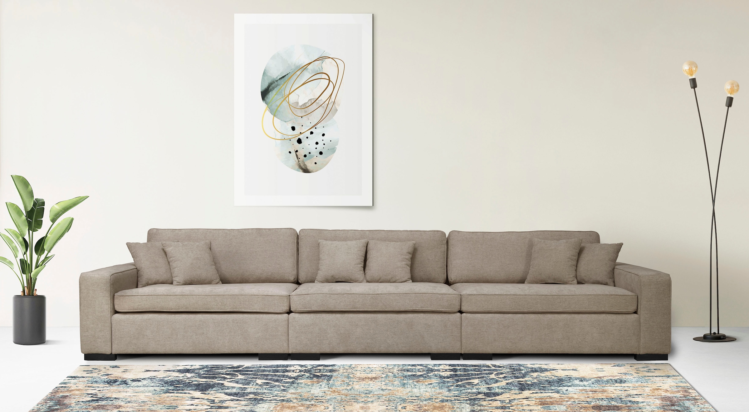 Home affaire 3-Sitzer »Skara«, Lounge-Sofa mit Federkernpolsterung, in viel günstig online kaufen