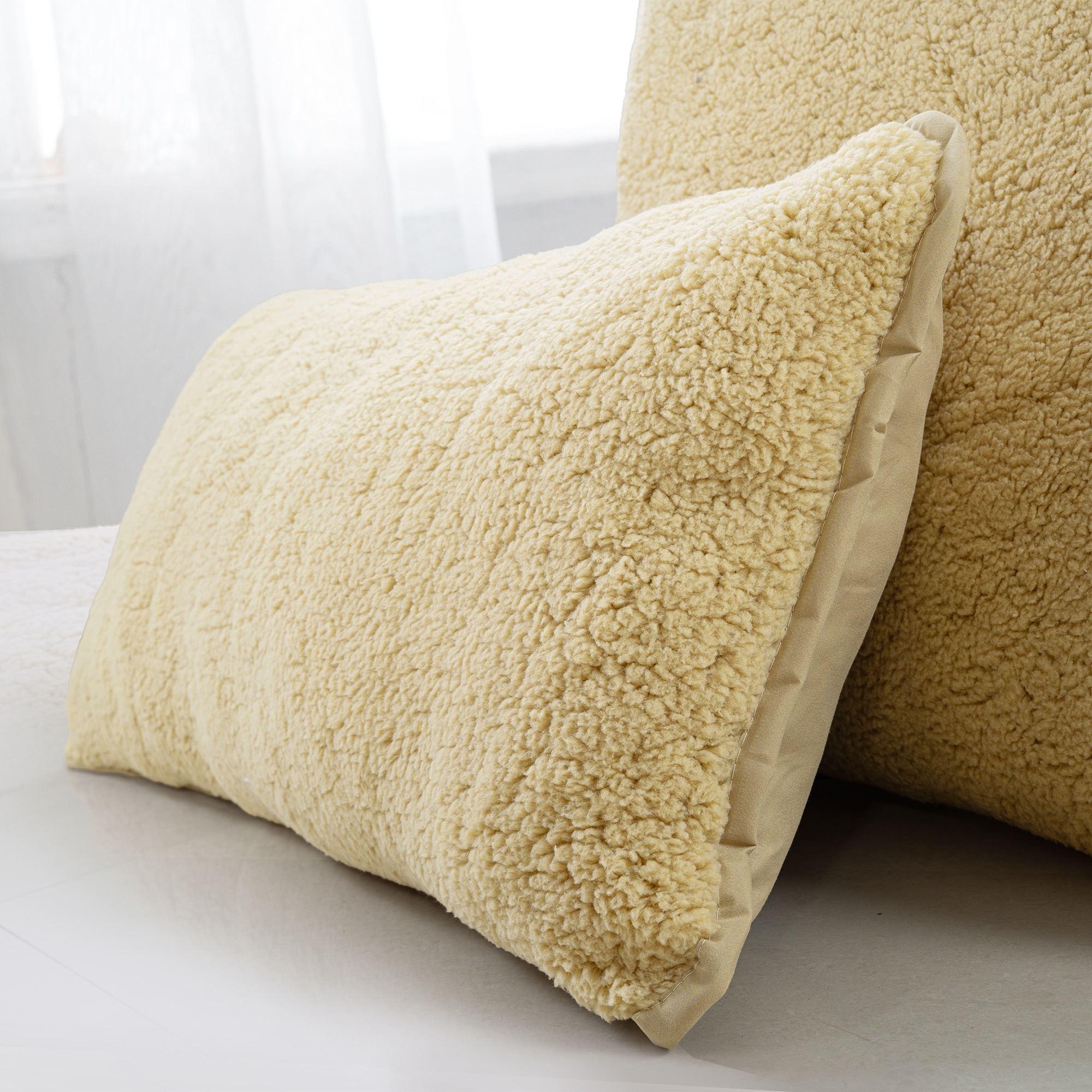 my home Microfaserkissen »Elvia, Teddy Plüsch Kissen« Füllung: Polyester Bezug: Polyester 1 Stk. tlg. in 40x80 & 80x80 cm erhältlich