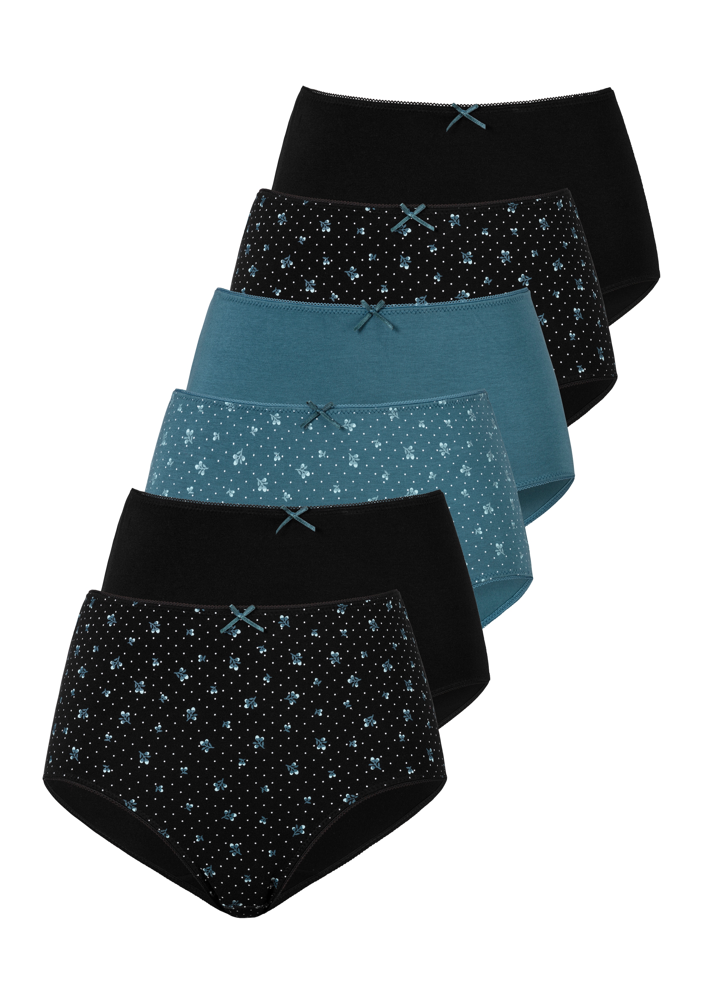 petite fleur Taillenslip, (6er-Pack), aus elastischer Baumwolle