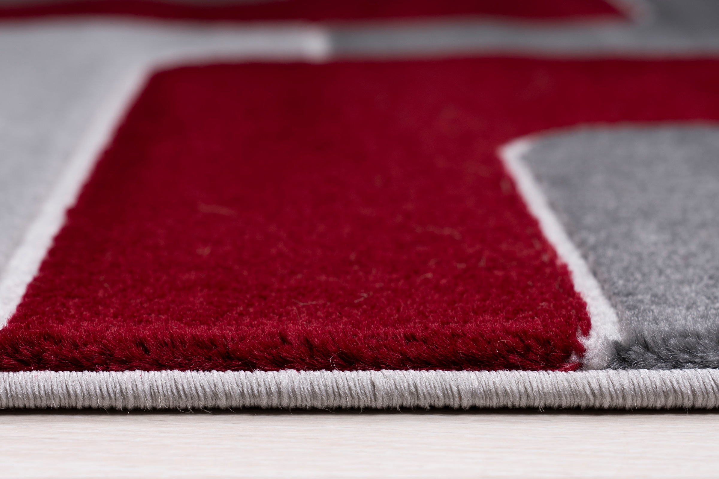 Home affaire Läufer »Anesa«, rechteckig, 12 mm Höhe, mit handgearbeitetem Konturenschnitt, flacher Teppich-Läufer, geometrisches Muster, Kurzflor, Weich, Pflegeleicht, ideale Teppiche für Wohnzimmer, Schlafzimmer, Esszimmer, Diele/Flur