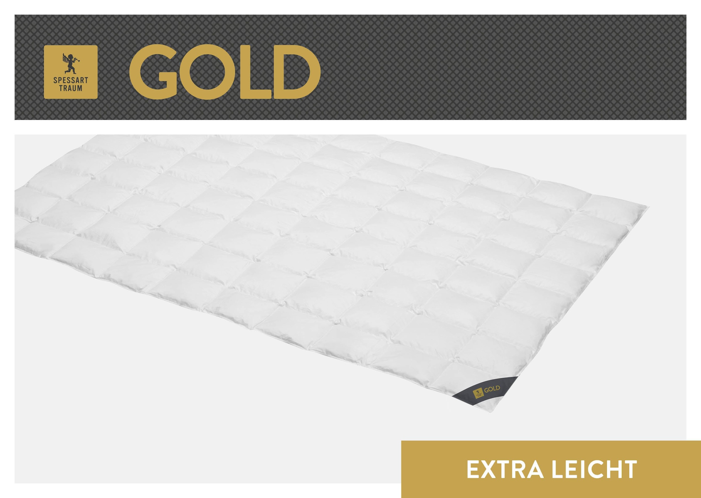 SPESSARTTRAUM Gänsedaunenbettdecke »Gold« extraleicht Füllung 100Gaensedaunen 1 Stk. tlg. hergestellt in Deutschland, allergikerfreundlich