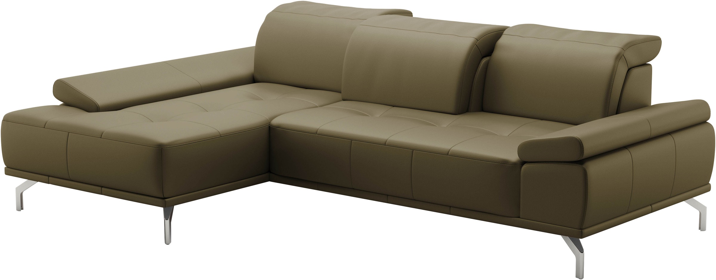 Places of Style Ecksofa »Caluna«, Inkl.Sitztiefenverstellung, wahlweise mit Kopf- und Armteilverstellung