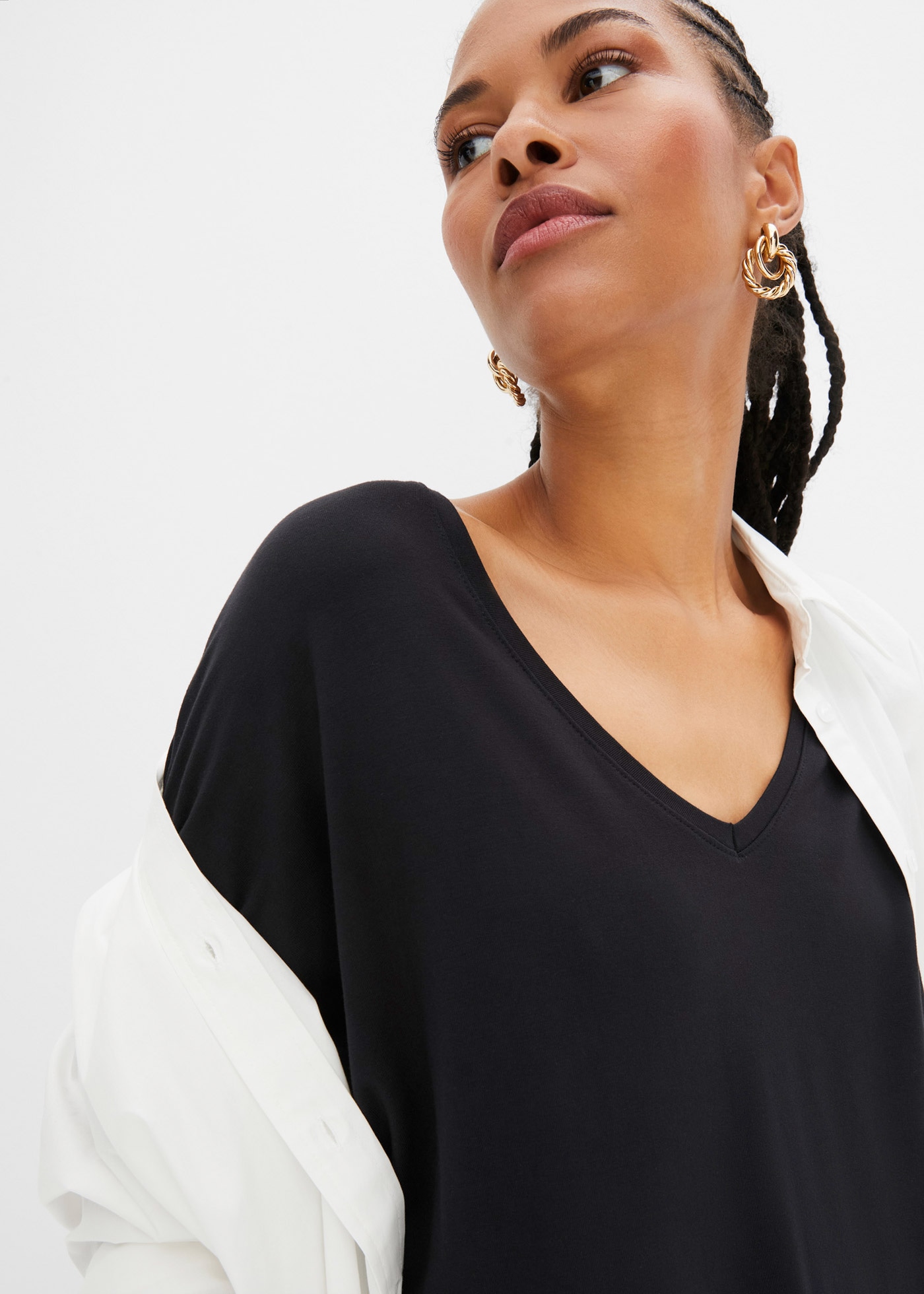 bonprix T-Shirt »Long-Shirt aus nachhaltigem Viskose-Mix«, Long-Shirt aus nachhaltigem Viskose-Mix
