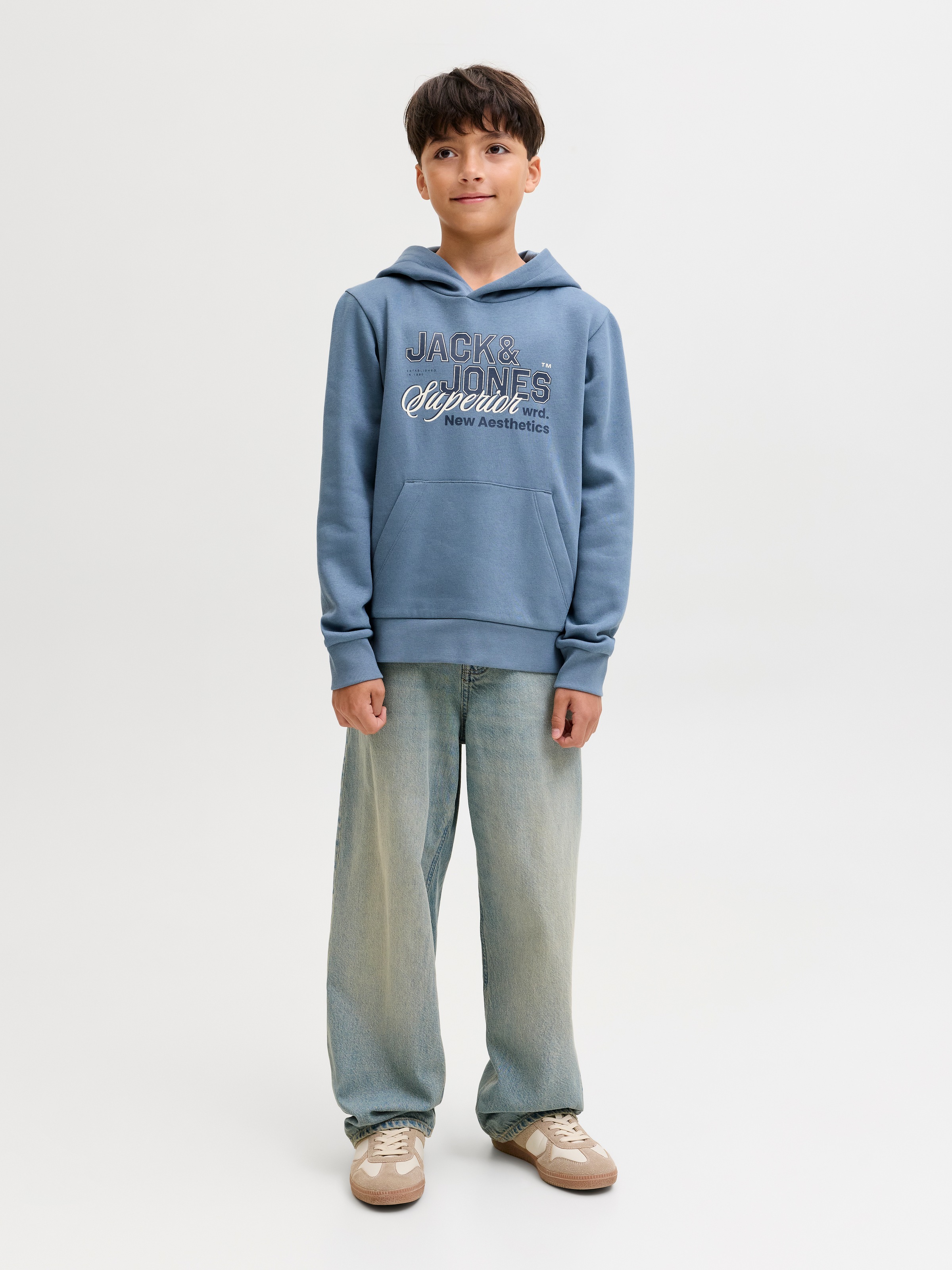 Jack & Jones Junior Kapuzensweatshirt »JJELOGO SWEAT HOOD 2 COL AW25 NOOS JNR«
