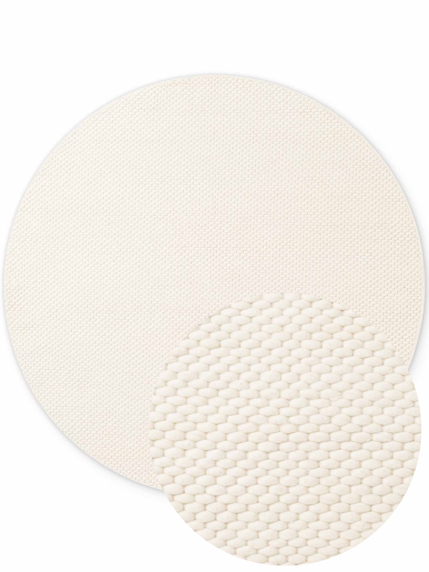 ELLE DECORATION »Beans« rund 10 mm Höhe Handweb Teppich Wolle, Rund, Perlenstruktur, Wohnzimmer, Schlafzimmer