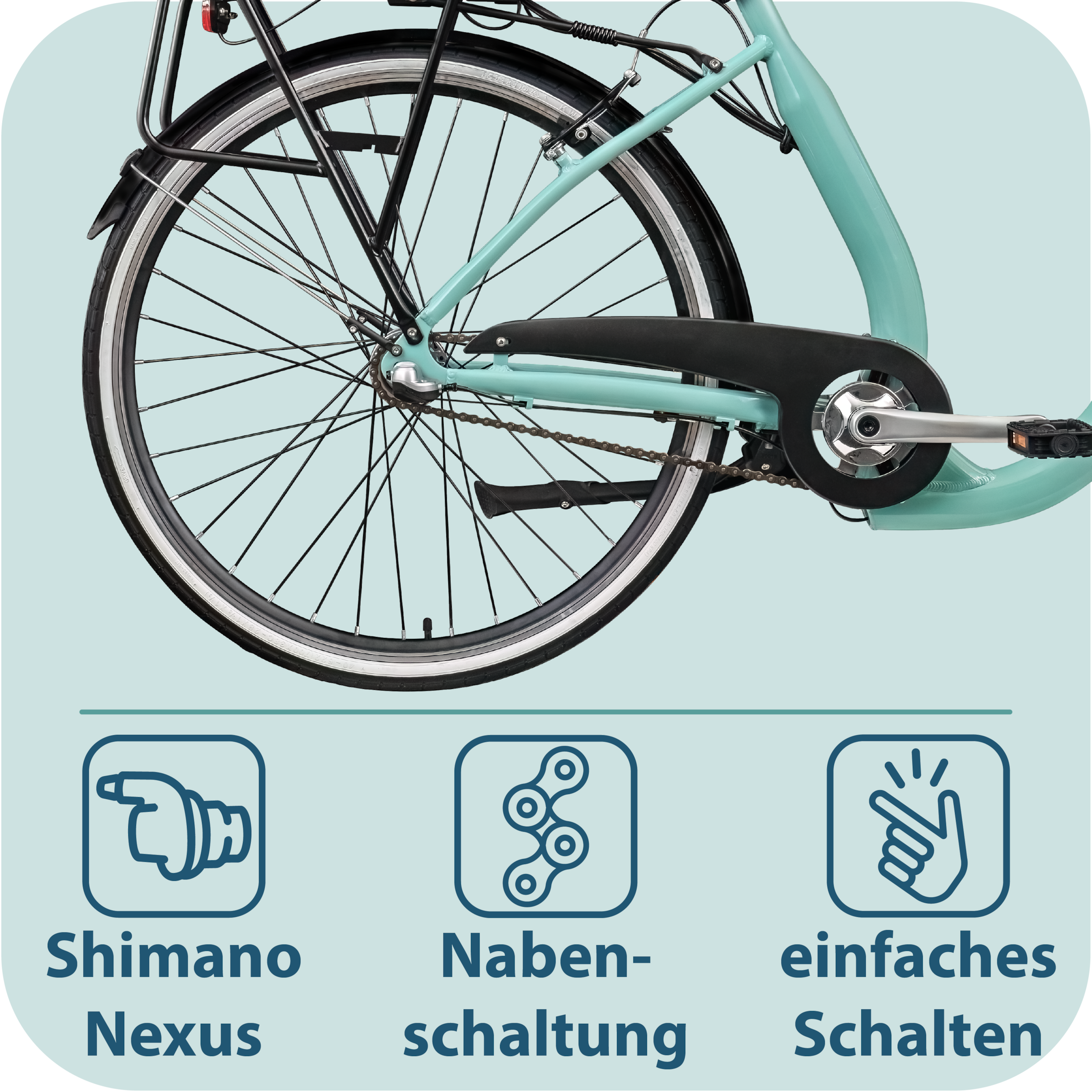Tretwerk »Linea« 3 Gang Nabenschaltung Frontmotor 250 W