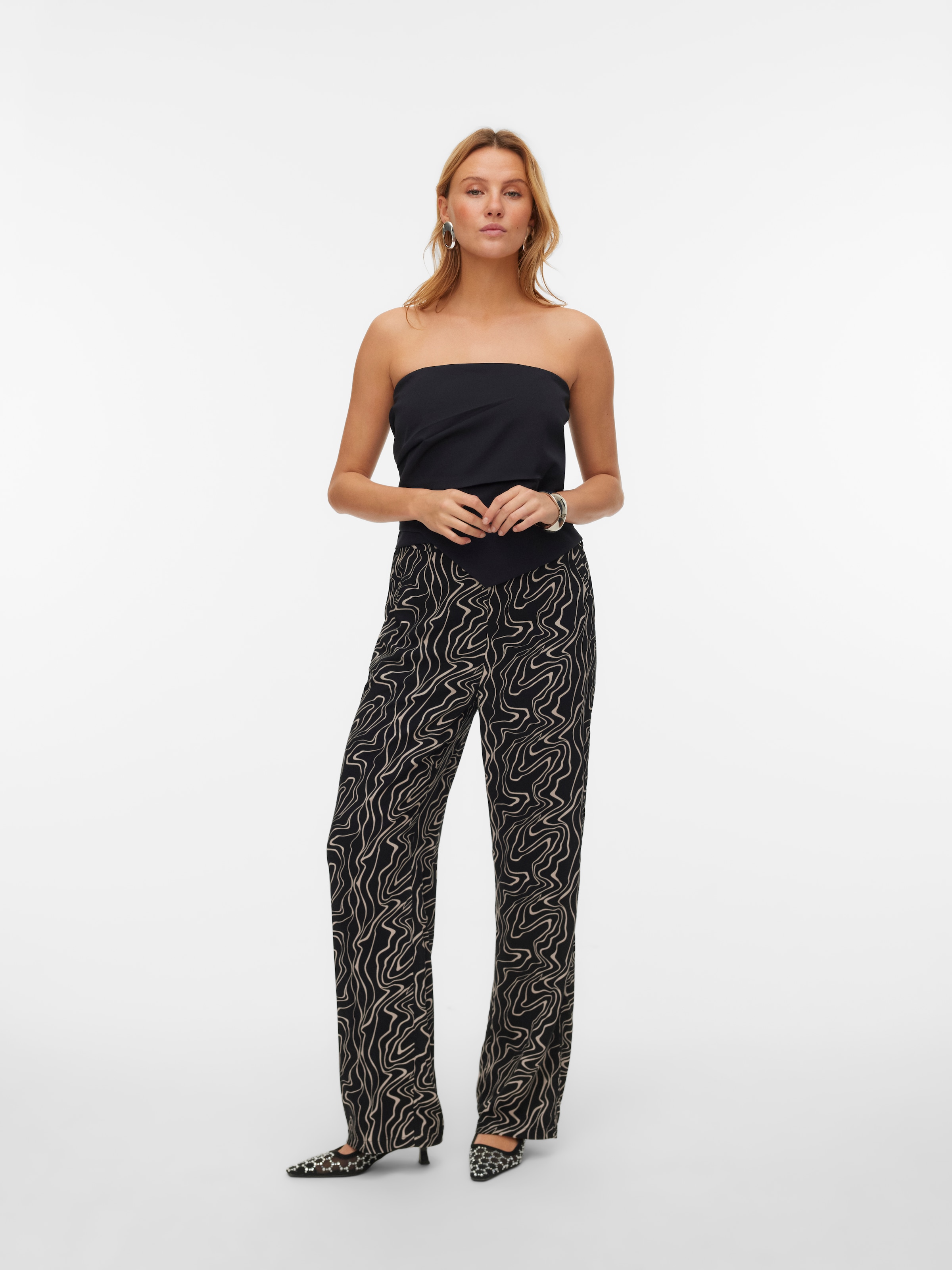 Vero Moda Schlupfhose »VMEASY JOY HW WIDE PANTS WVN GA«  Viskose, loose fit