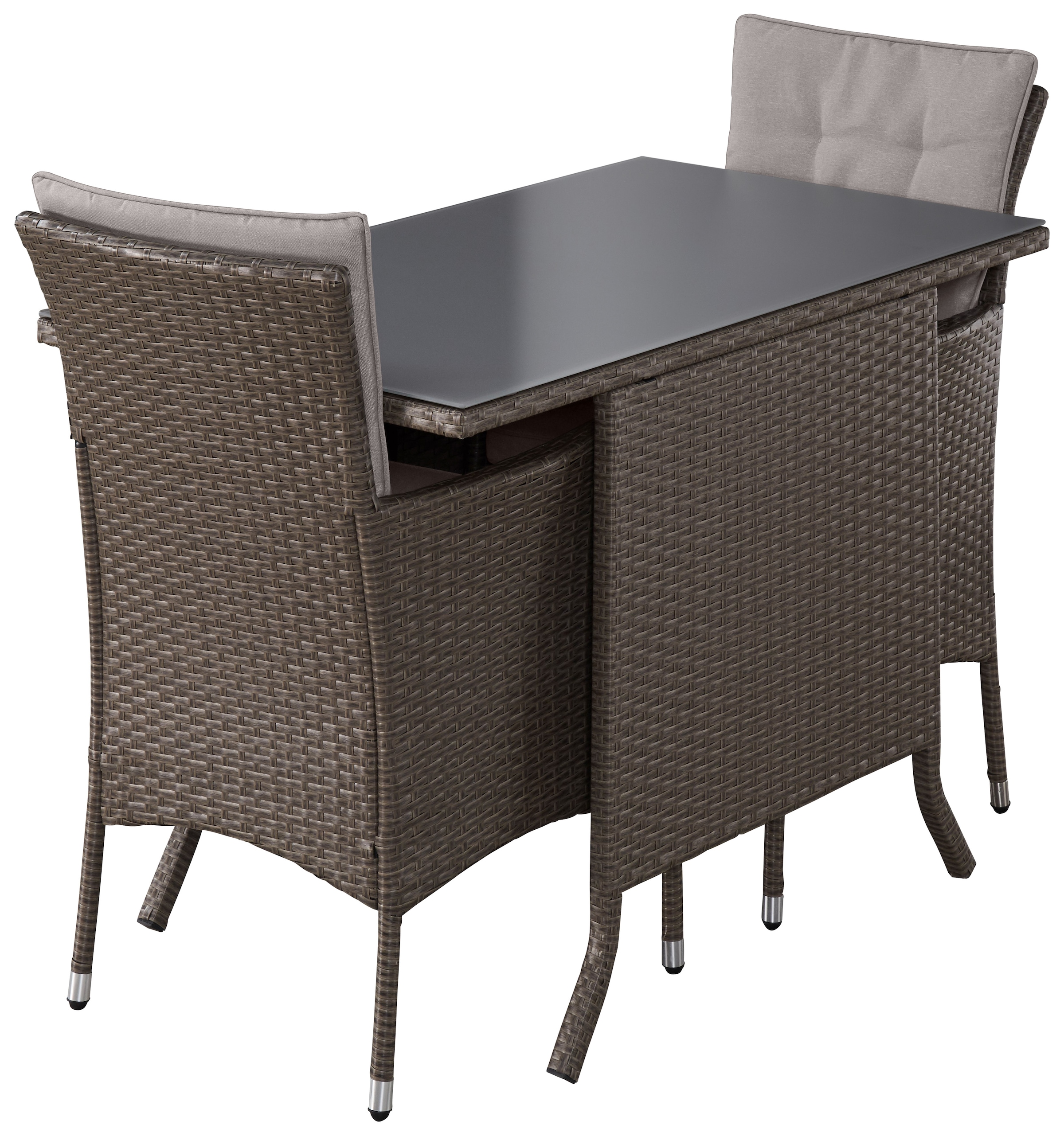 Tisch »Mailand«, online 112x65 (7 2 Balkonset Polyrattan Sessel, kaufen cm, tlg.), KONIFERA
