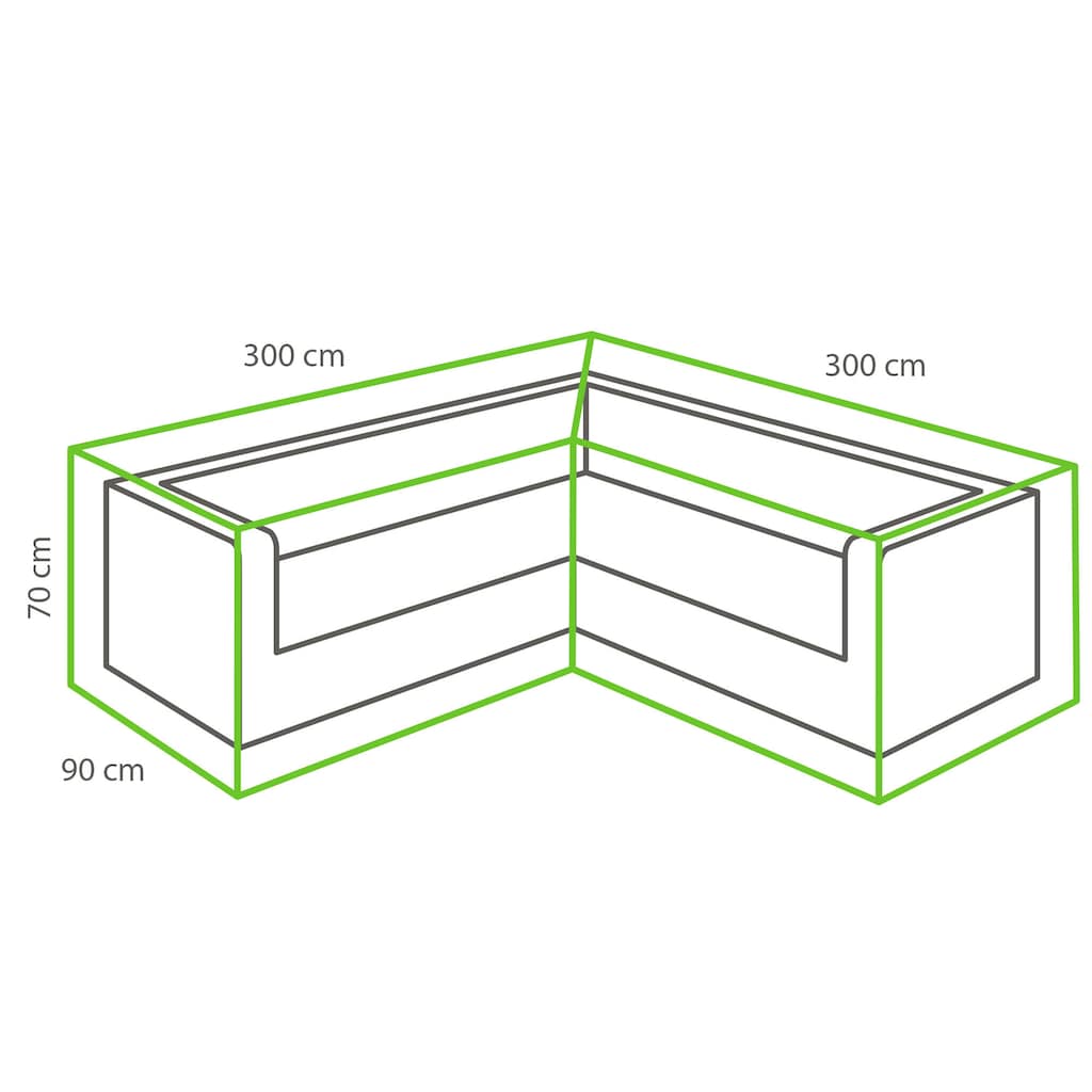 winza outdoor covers Gartenmöbel-Schutzhülle, geeignet für Loungeset in L Form, bis 300 cm