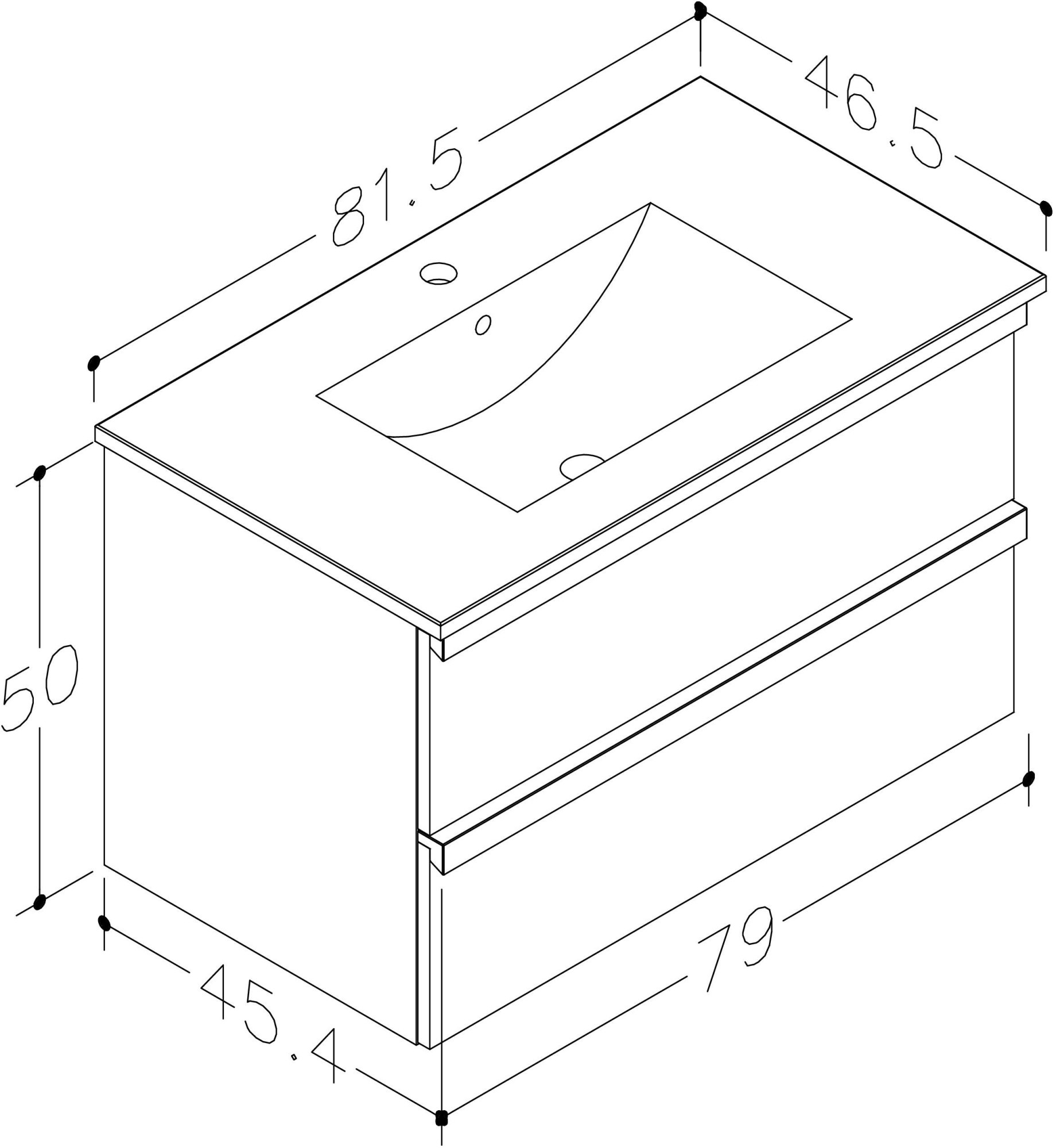 welltime Waschtisch »Pure Badmöbel Set Waschbecken mit Unterschrank«, in verschiedenen Breiten, 2 Schubladen, mit Soft-Close-Funktion, FSC®