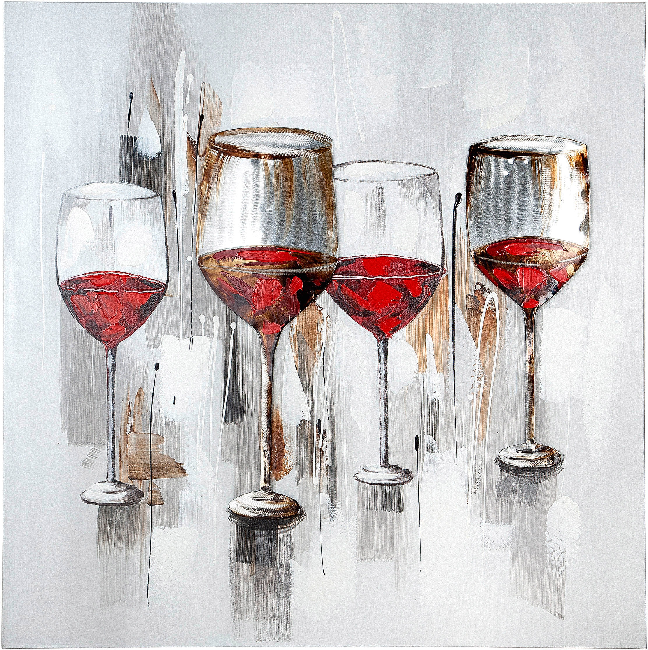 GILDE Wandbild »Hathi« Wein 1 Stk. tlg. handbemalt günstig online kaufen