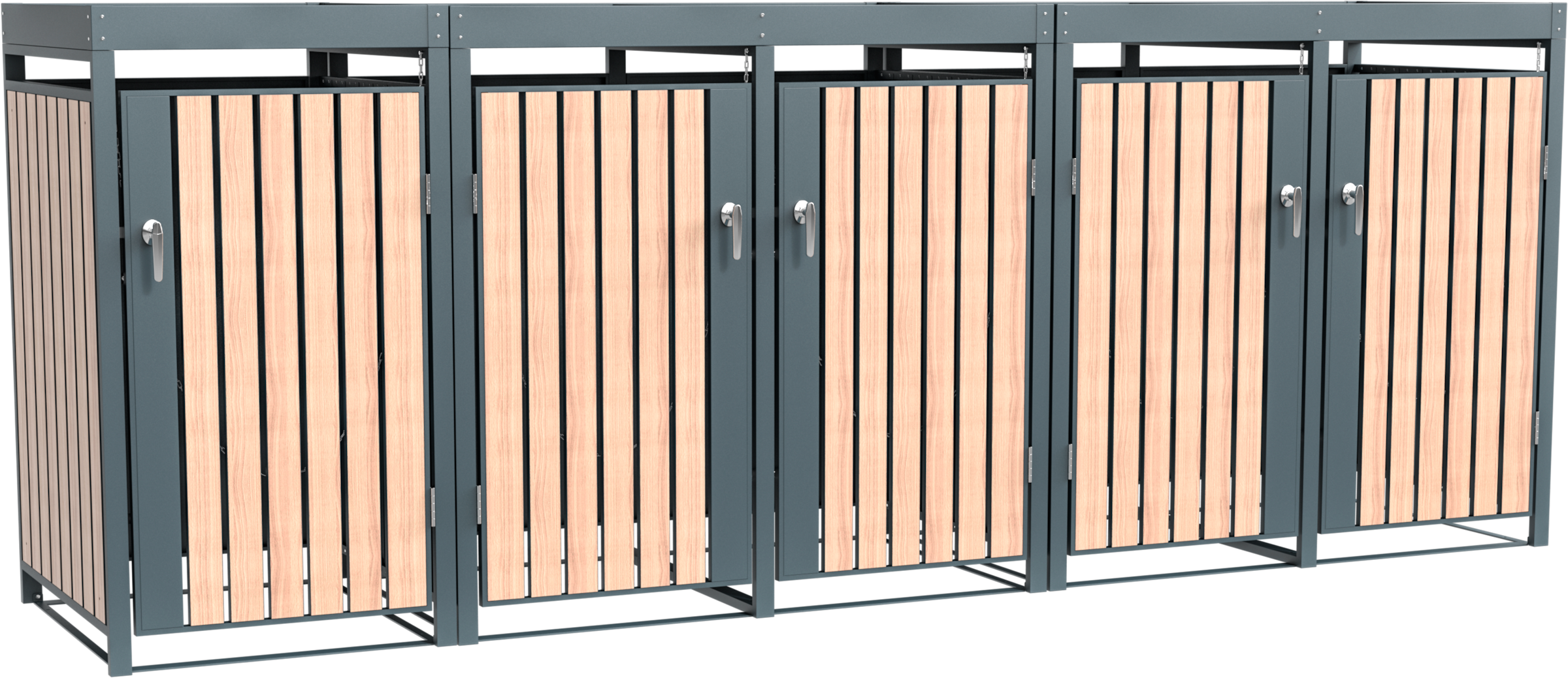WESTMANN Mülltonnenbox »Planta«, Platz für 5 Mülltonnen je 240 L, BxHxT: 332x84x124,5 cm