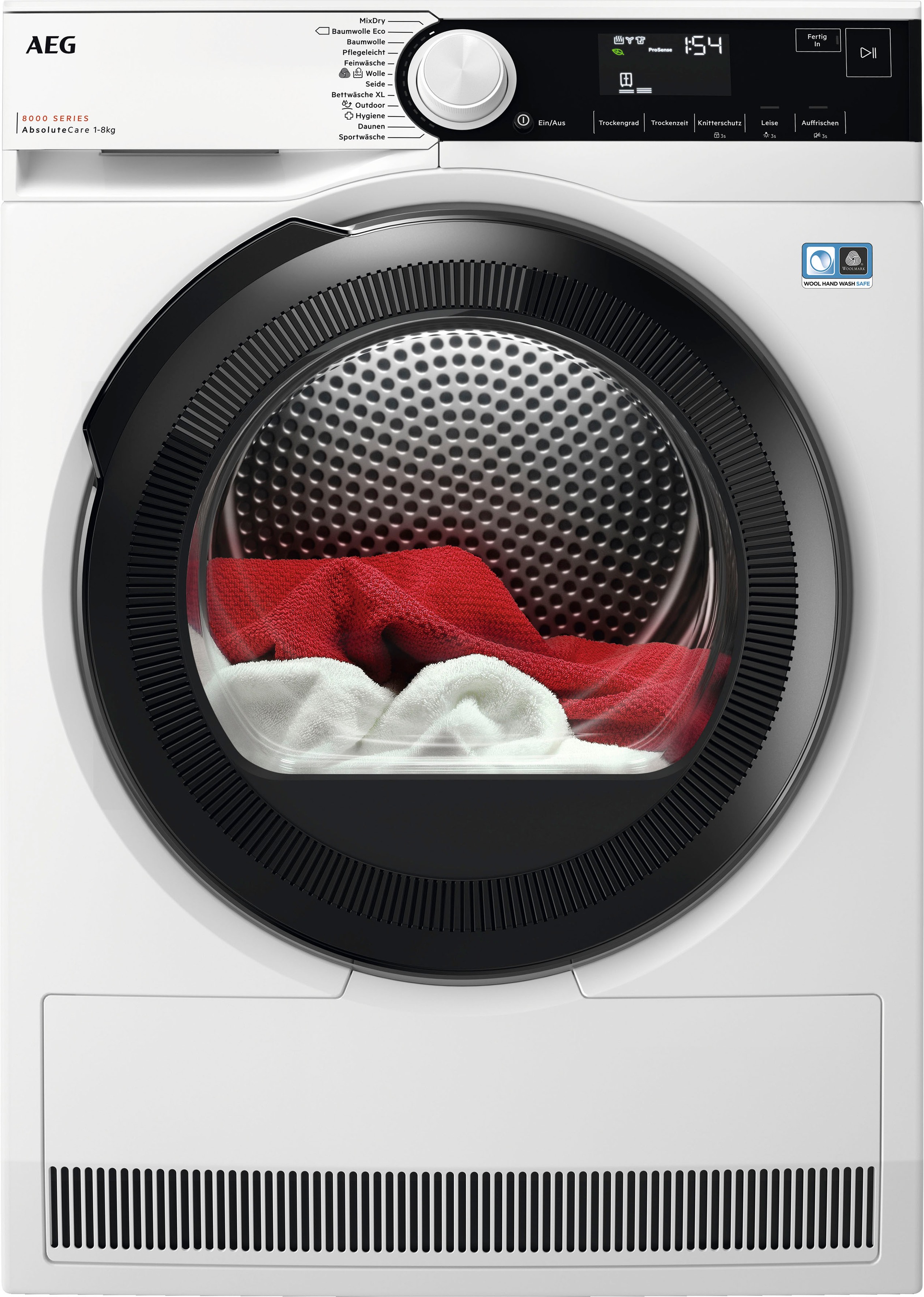 AEG Wärmepumpentrockner »TR8T70680«, Serie 8000, Trocknet Wolle, Seide, Men günstig online kaufen