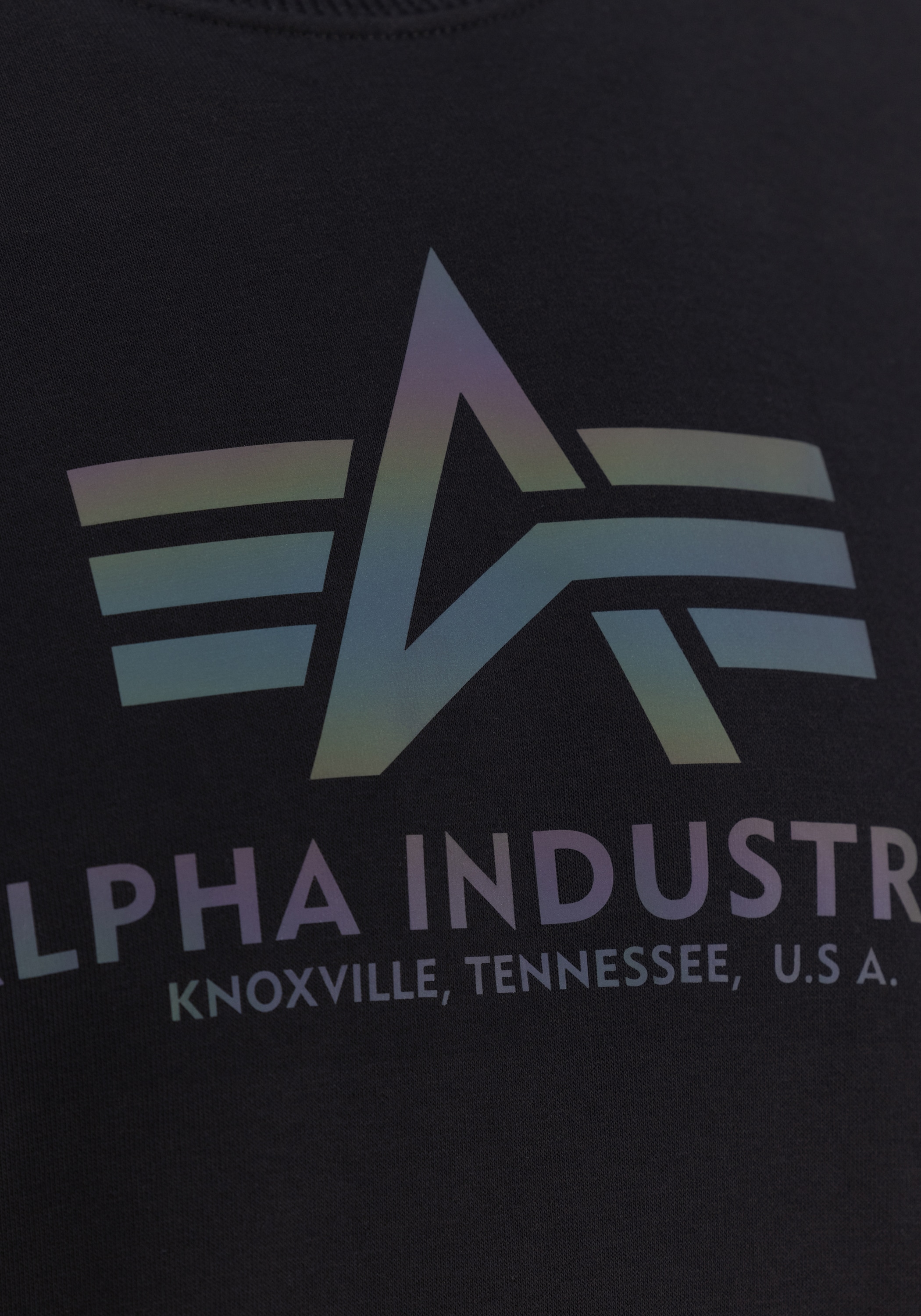 Alpha Industries Sweater »Basic Sweatshirt Rainbow Refl. Print Big Logo«