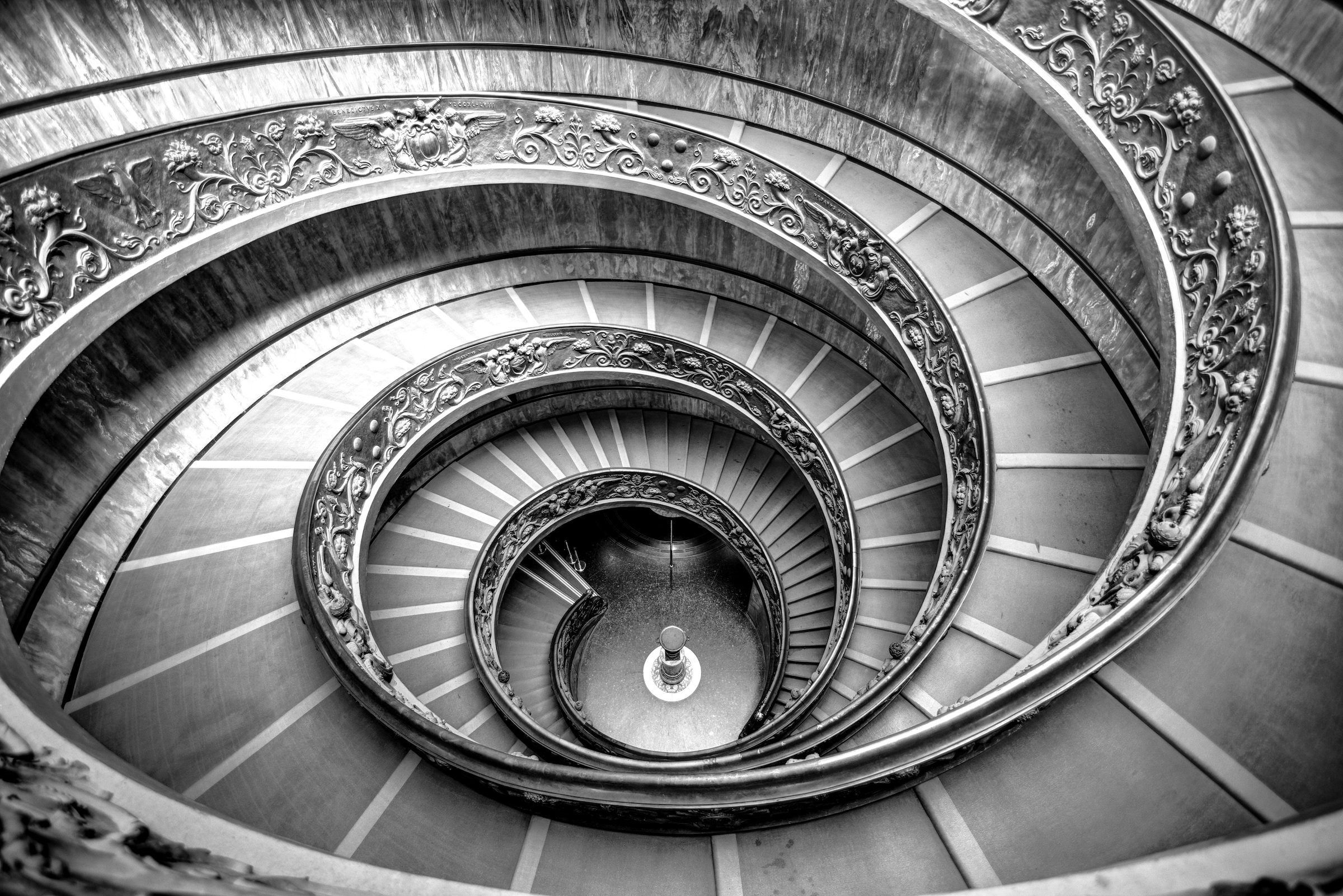 Papermoon Fototapete »Treppen Schwarz Weiß«