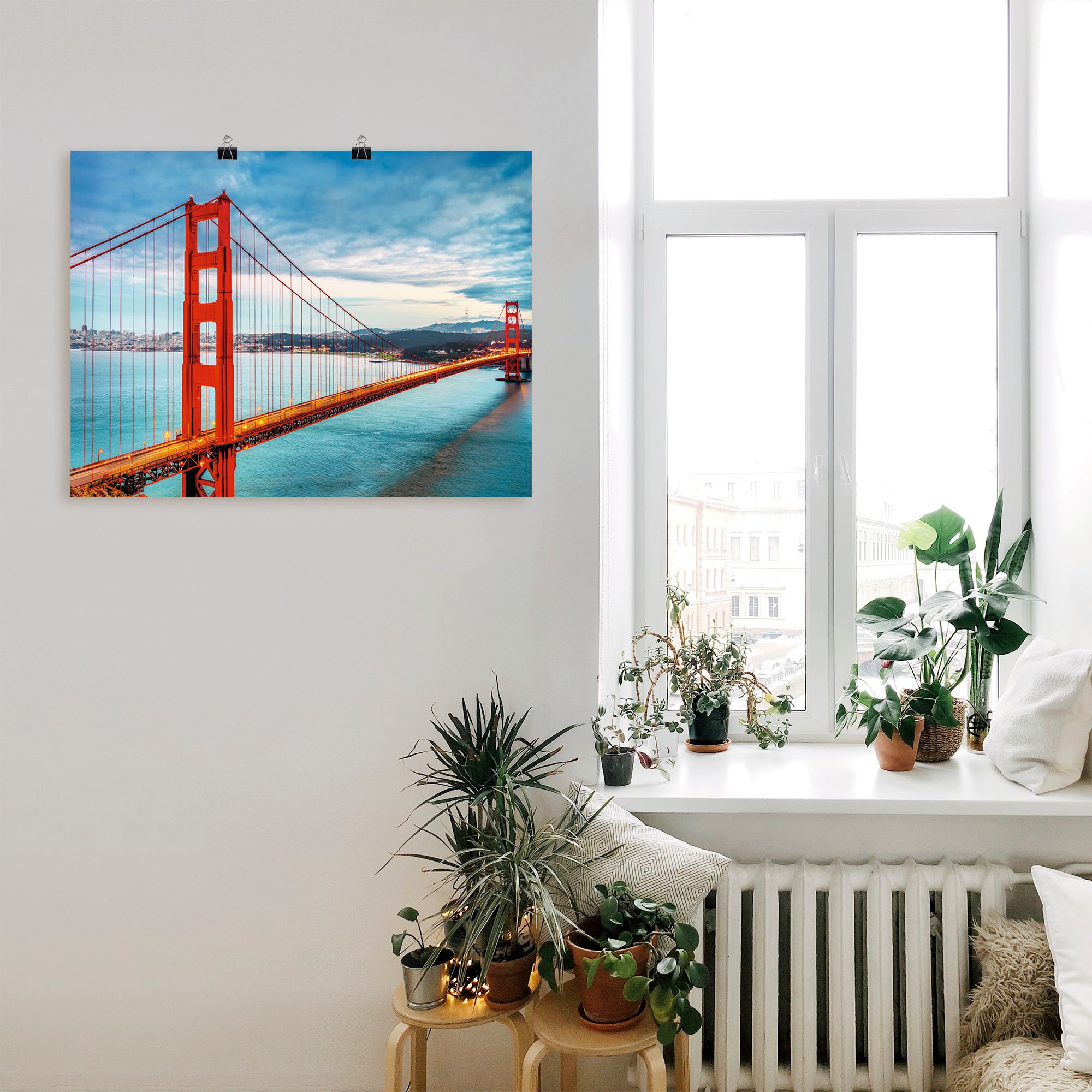 Artland Wandbild »Golden Gate Bridge«, Brücken, (1 St.), als Alubild, Outdo günstig online kaufen