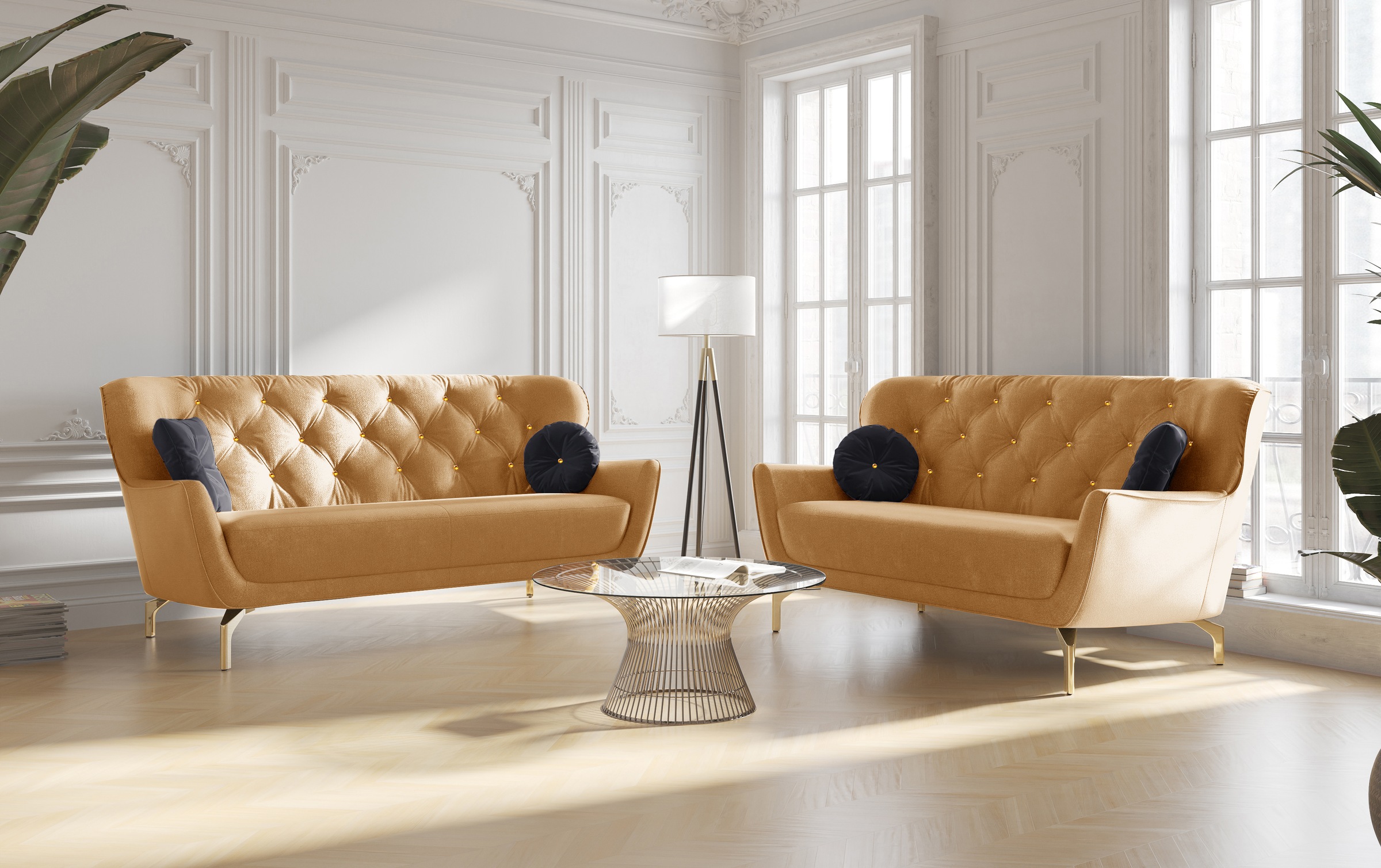 sit&more Polstergarnitur »Orient 3« 2 Stk. tlg. inkl. 4 Zierkissen mit Stra günstig online kaufen