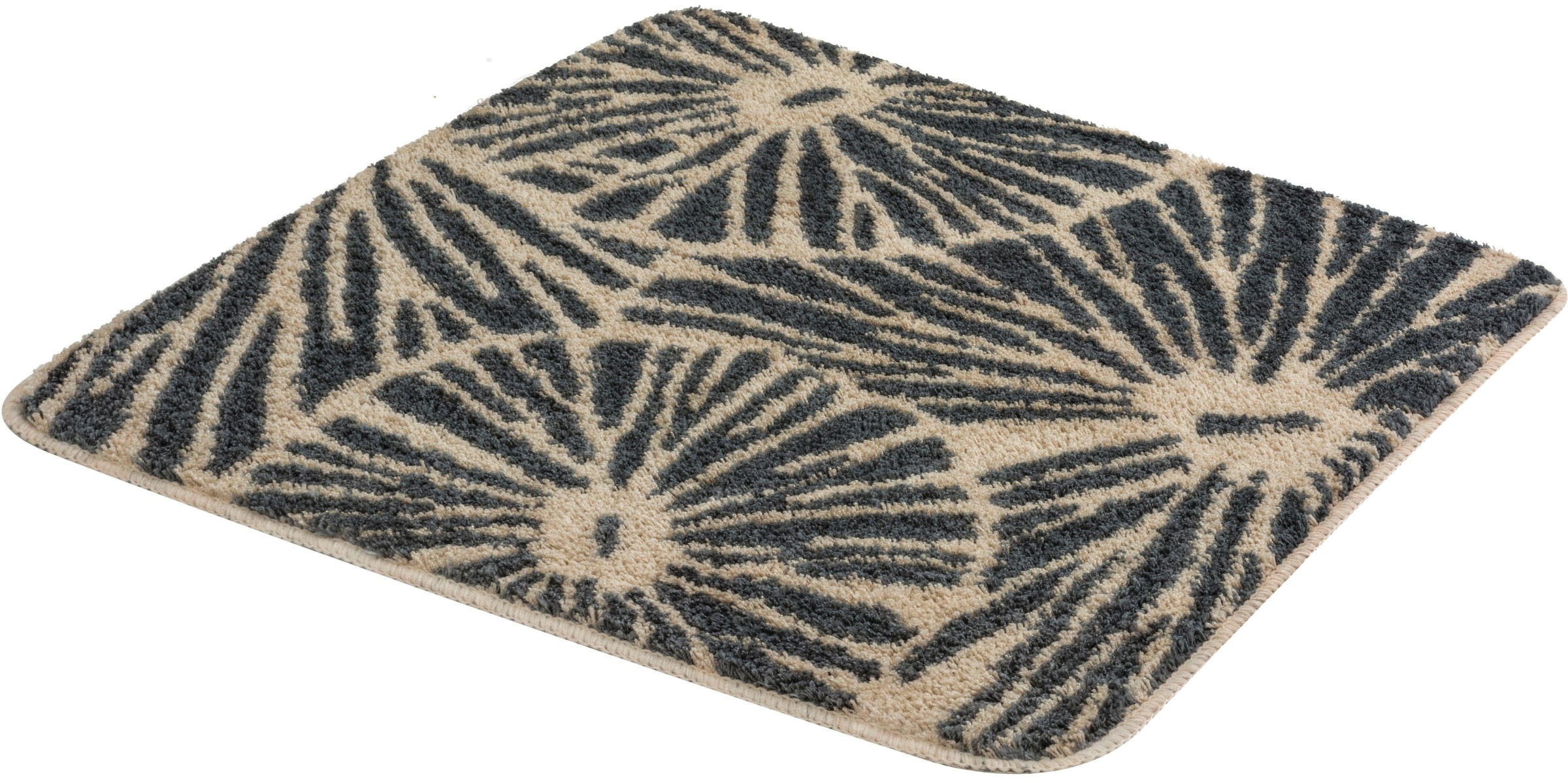 Kleine Wolke Badematte »Lotus«, rutschhemmend beschichtet, fußbodenheizungsgeeignet, Badteppich, modernes Design, waschbar
