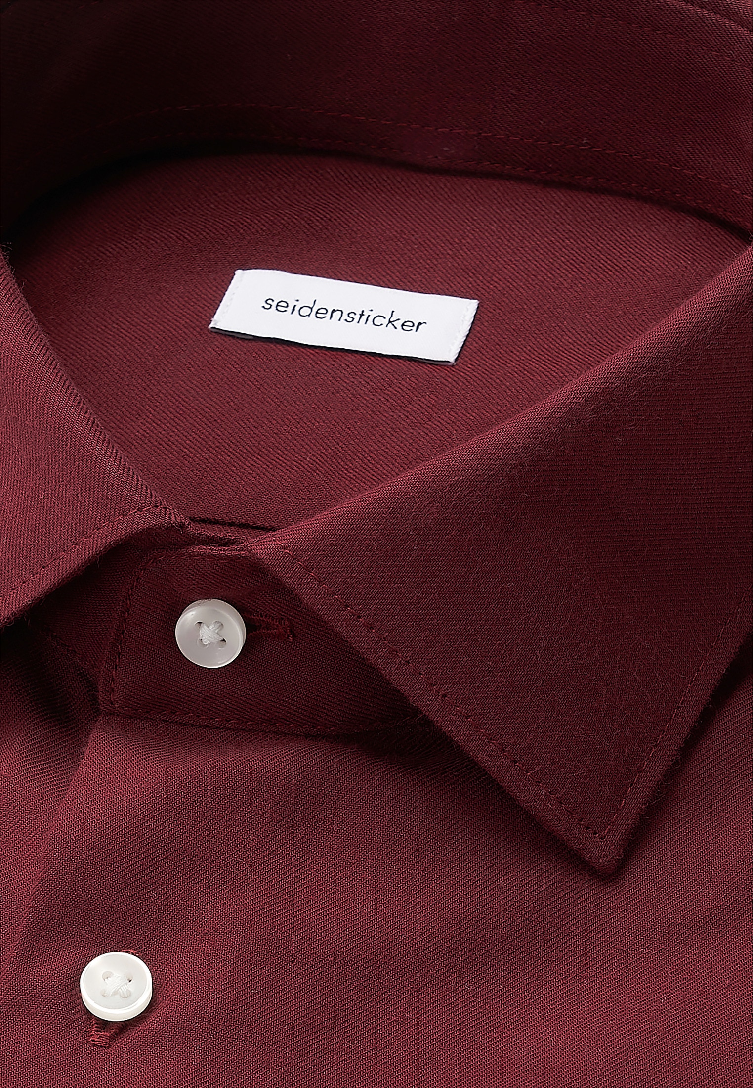 seidensticker Flanellhemd »Schwarze Rose«, Slim 1/1 Kentkragen Uni