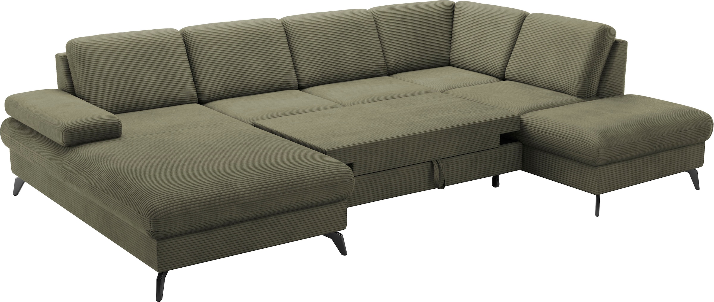 sit&more Wohnlandschaft »Morris Jubi U-Form«, inkl. Armteilfunktion und 1 Zierkissen, wahlweise mit Bettfunktion