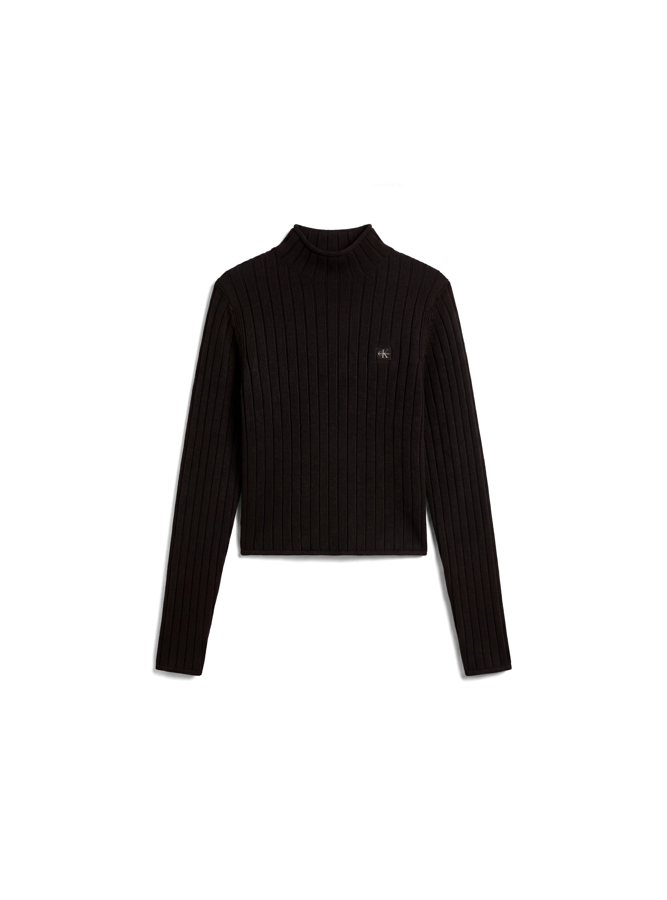 Calvin Klein Jeans »WOVEN LABEL T-NECK SWEATER« Regular fit mit Stehkragen