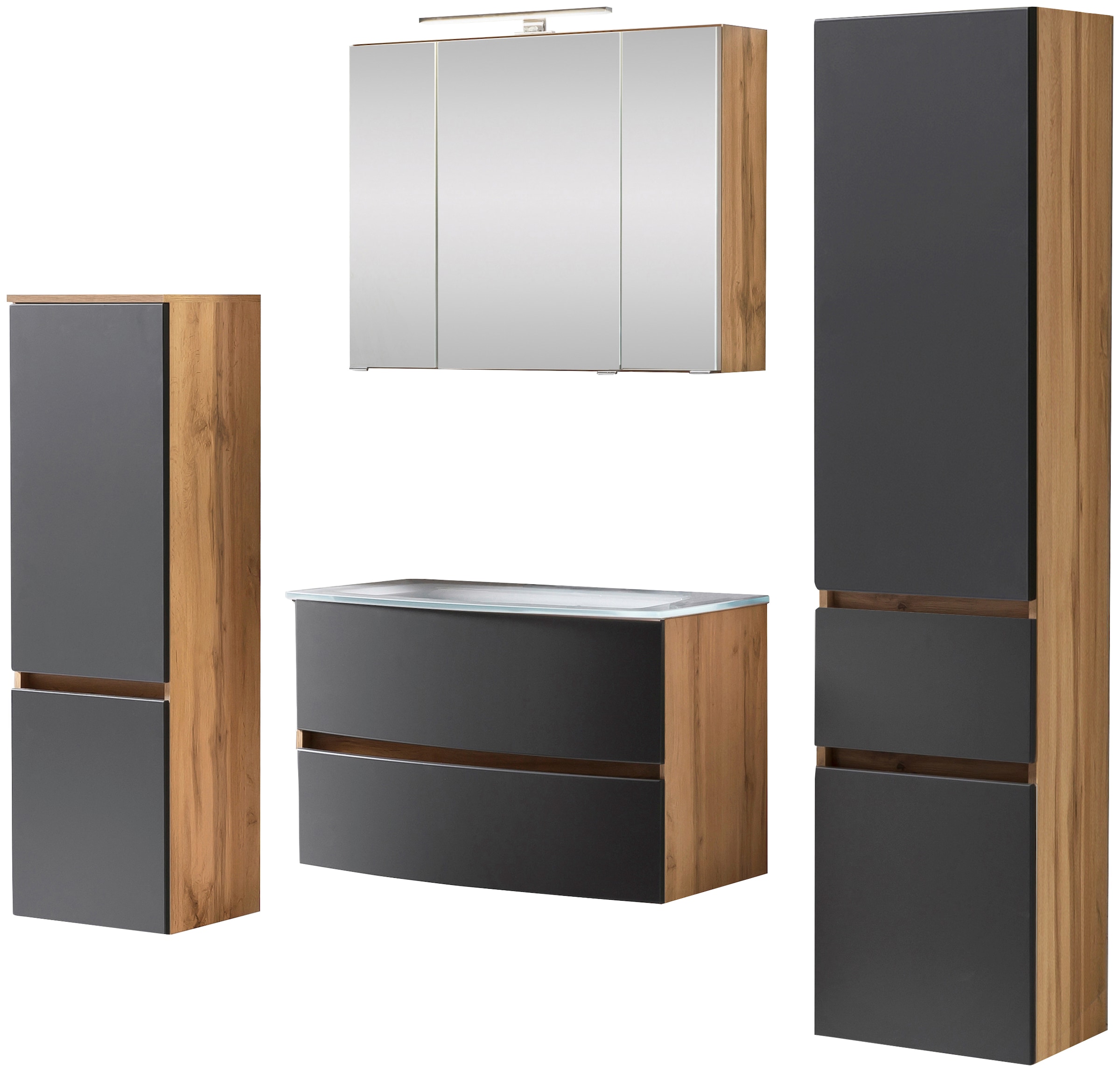 welltime Badezimmer-Set »Kaunas« Set, 4 Stk. tlg. günstig online kaufen