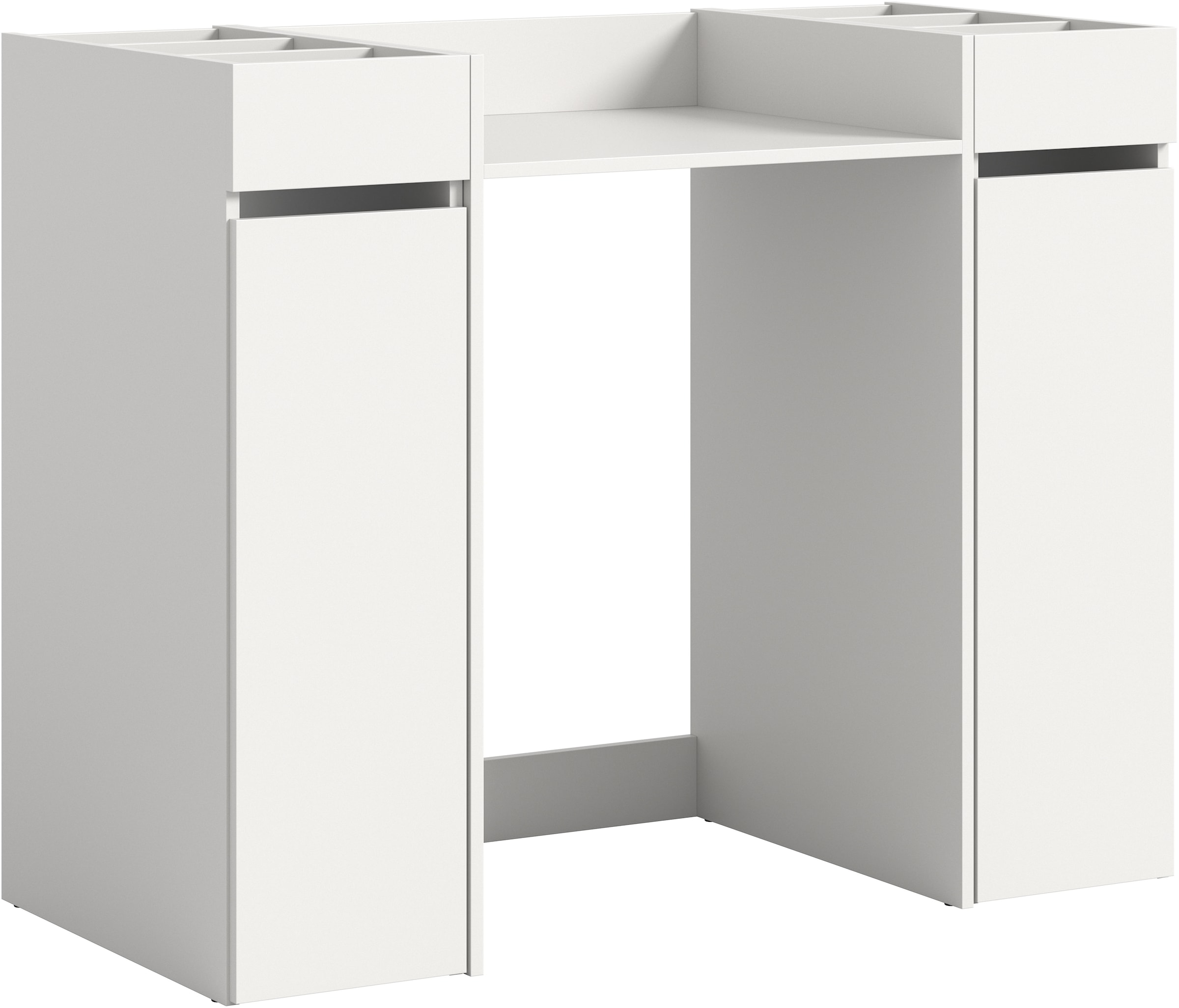 WELLTIME Badmöbel-Set »FALAS, TOPSELLER!, 3-teilig, Hauswirtschaftsraum Set, Breite 124 cm« Set, bestehend aus: Waschmaschinenumbauschrank und 2x...